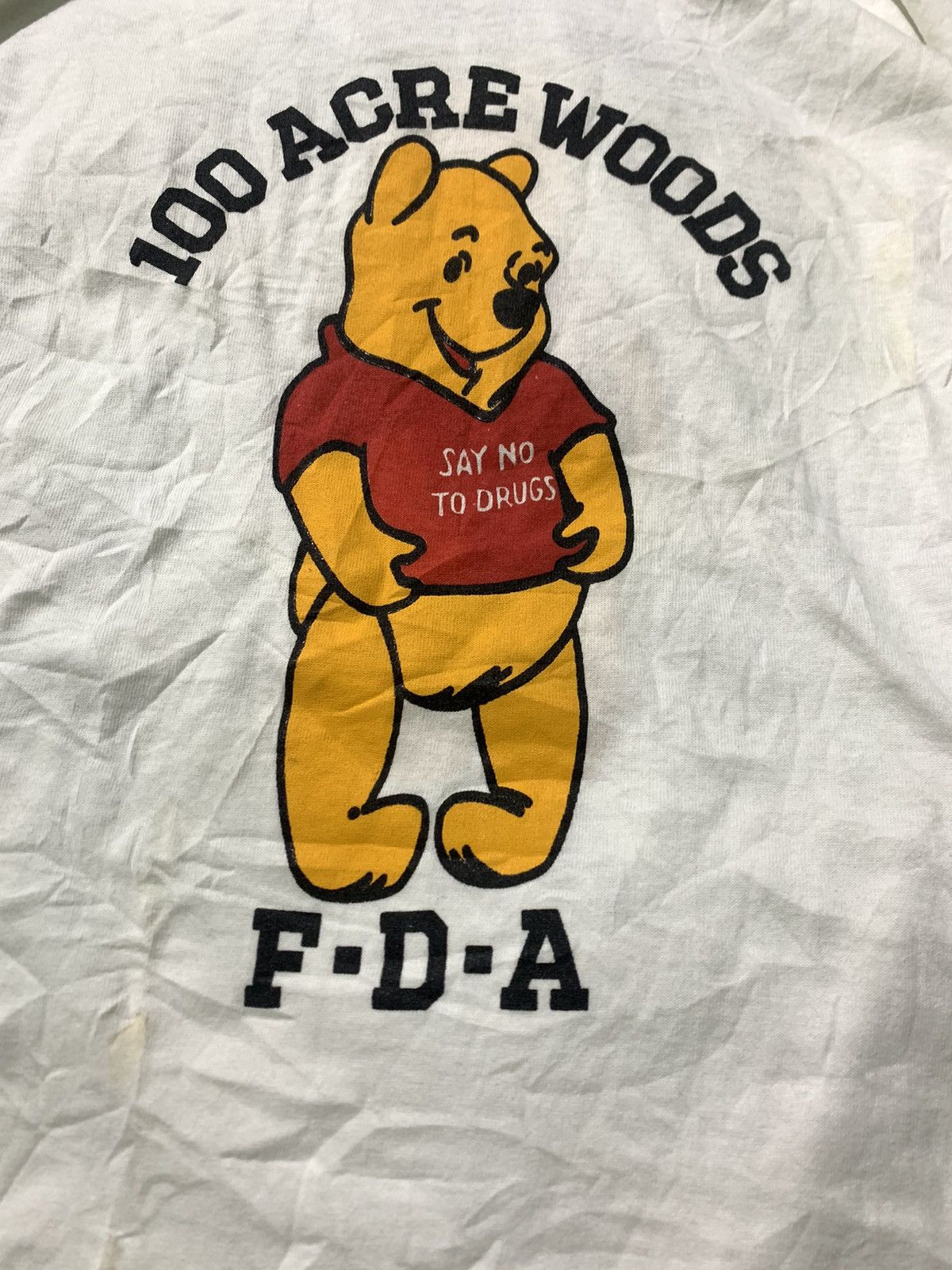 Vintage Vintage 90s Winnie The Pooh Say No To Drugs Tee Size US L / EU 52-54 / 3 - 2 Thumbnail