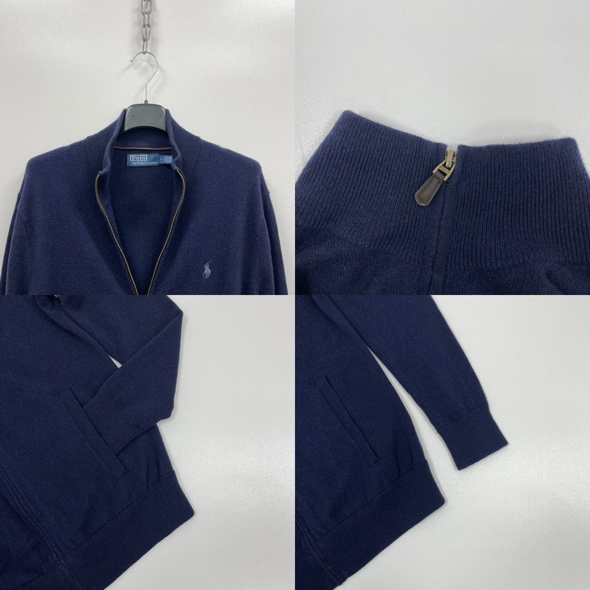 Polo Ralph Lauren Polo Ralph Lauren Wool Full Zip Sweater Navy Size US M / EU 48-50 / 2 - 5 Thumbnail