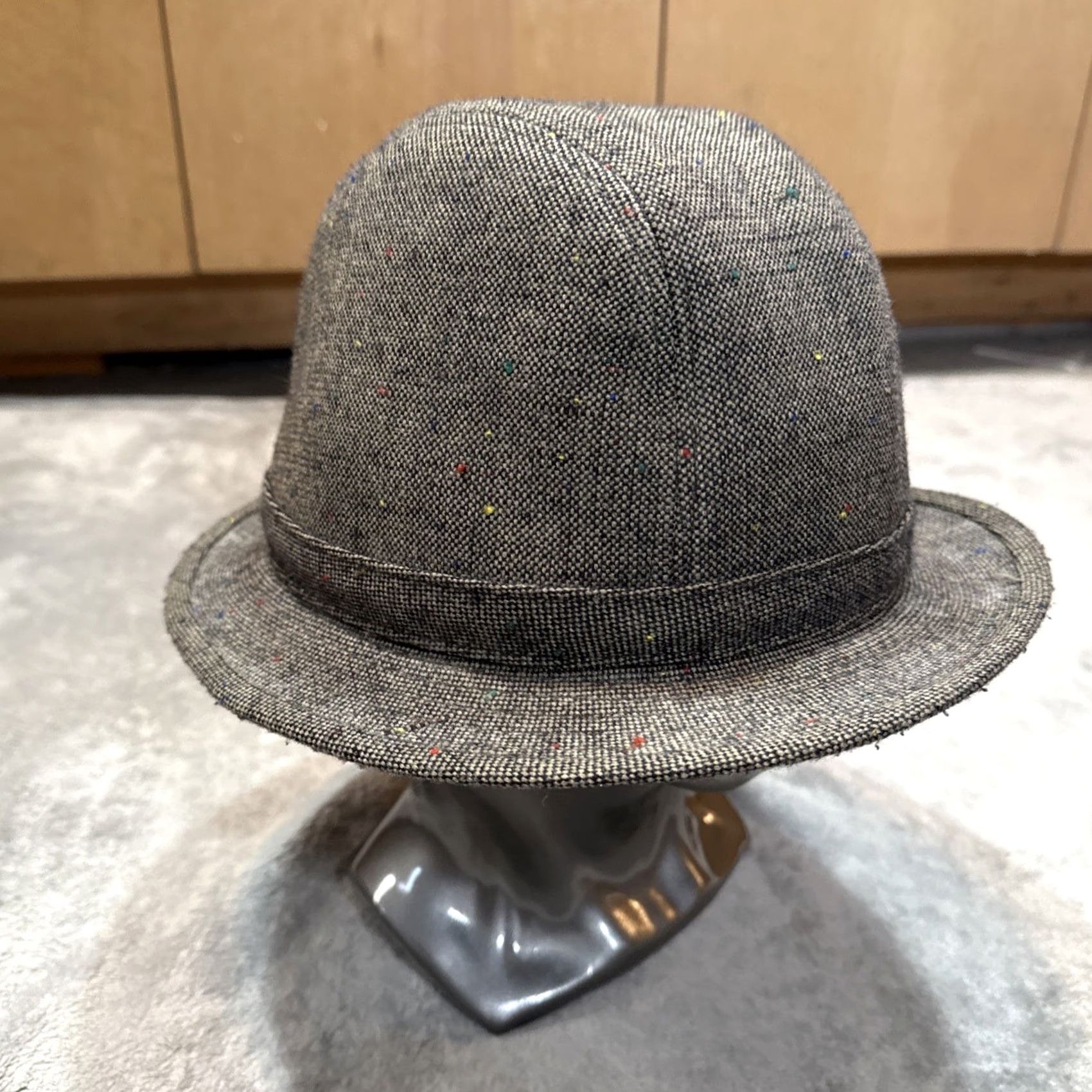 Pendleton VINTAGE Pendleton Fedora Hat Mens Size L Tweed Wool Speckled Gray 70s Walking Hat Size ONE SIZE - 3 Thumbnail