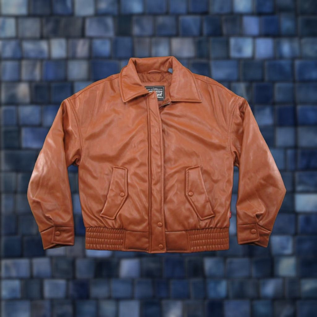 Levi's Levi's Women's Jacket Motorcycle Faux Leather Zip Up Quilt Lined Brown Size S Size S / US 4 / IT 40 - 1 Thumbnail