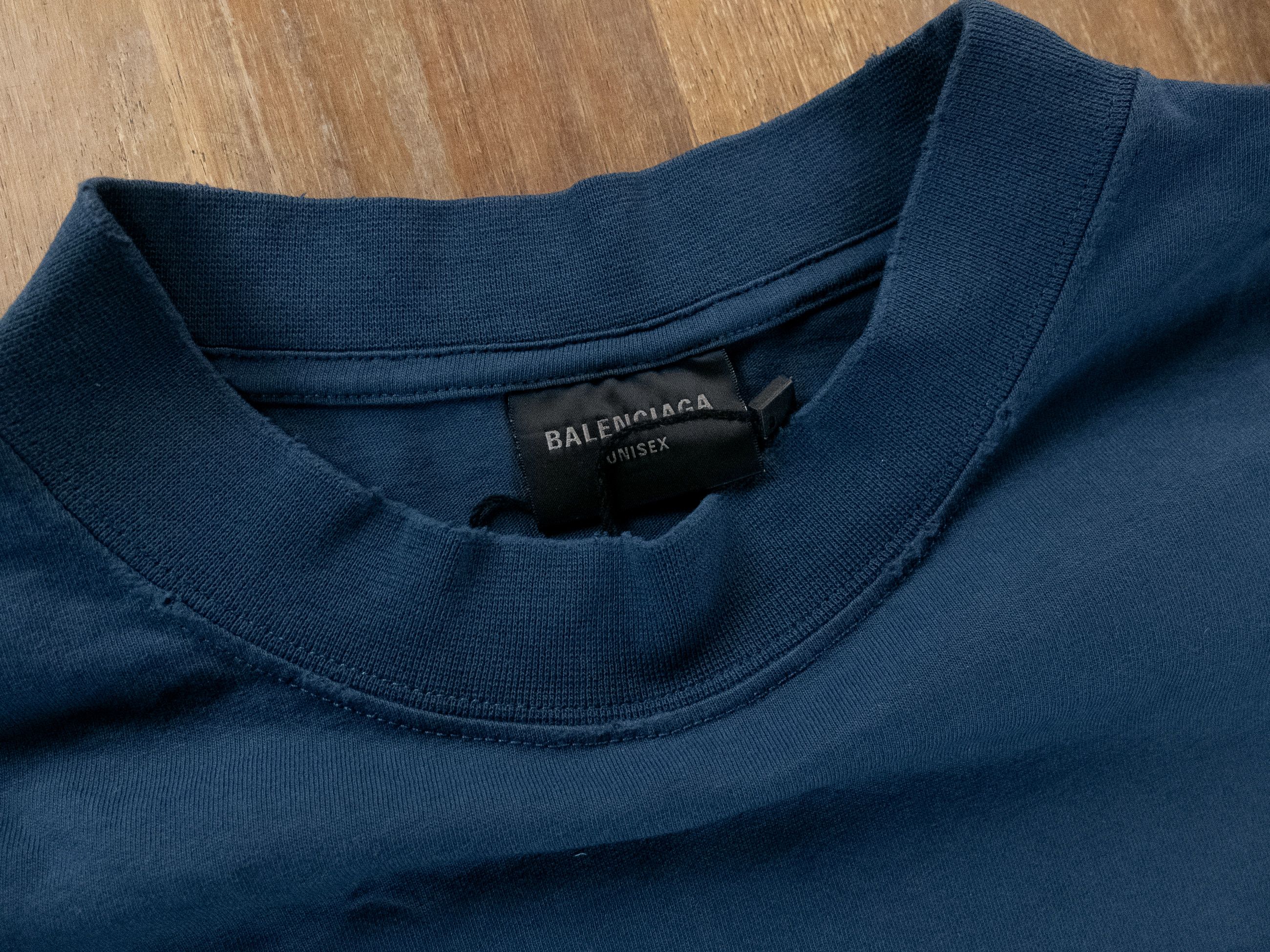 Balenciaga BALENCIAGA Laurel BB logo blue oversize t-shirt Size Large Size US L / EU 52-54 / 3 - 6 Thumbnail