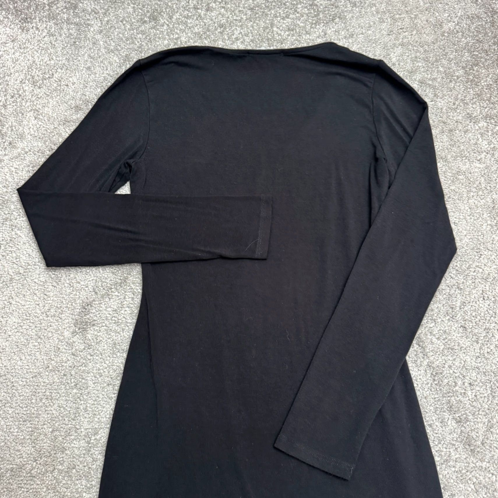 Lulus Lulus Black Long Sleeve V-Neck Pencil Dress Womens Medium Stretch Size M / US 6-8 / IT 42-44 - 6 Thumbnail