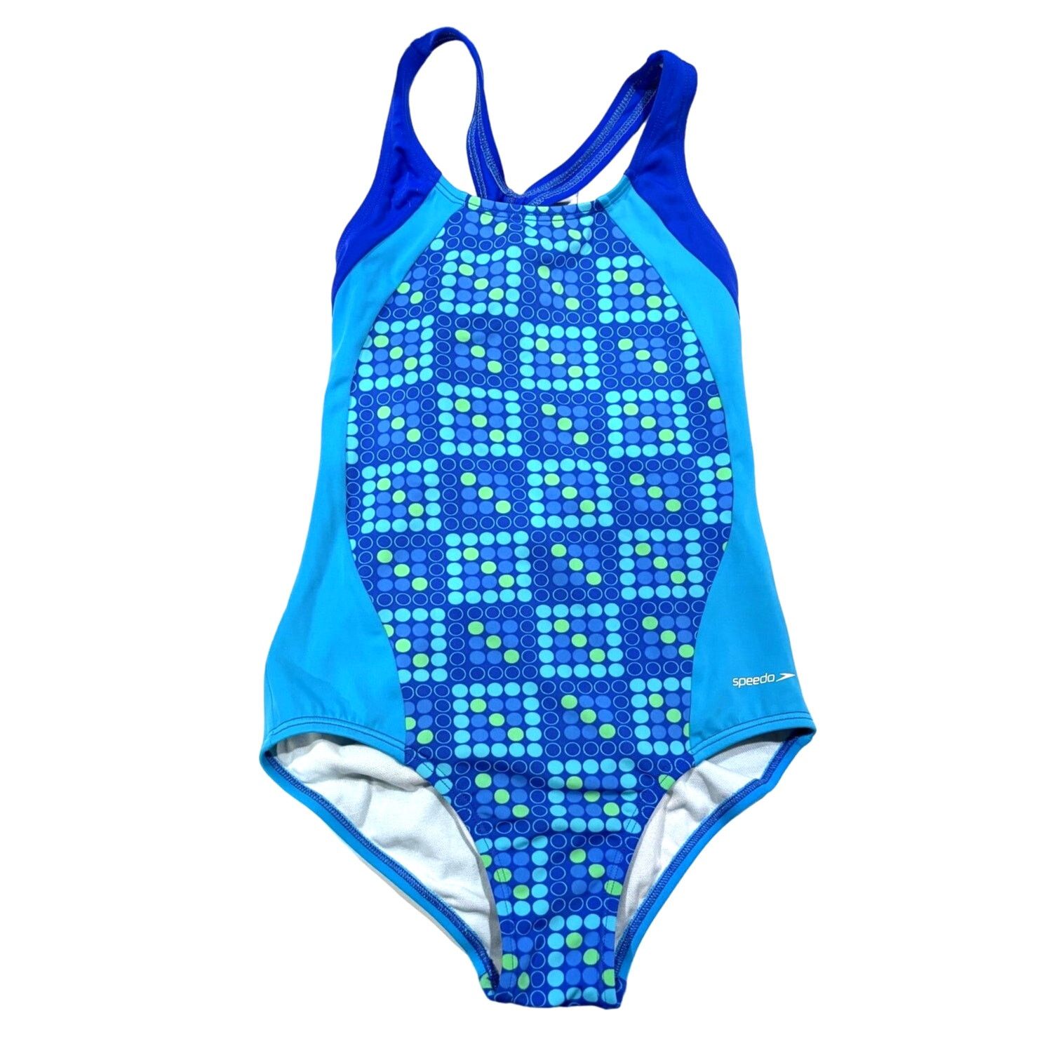 Speedo SPEEDO Polka Dot Racerback One-Piece Swimsuit Sz 14 Size ONE SIZE - 1 Thumbnail