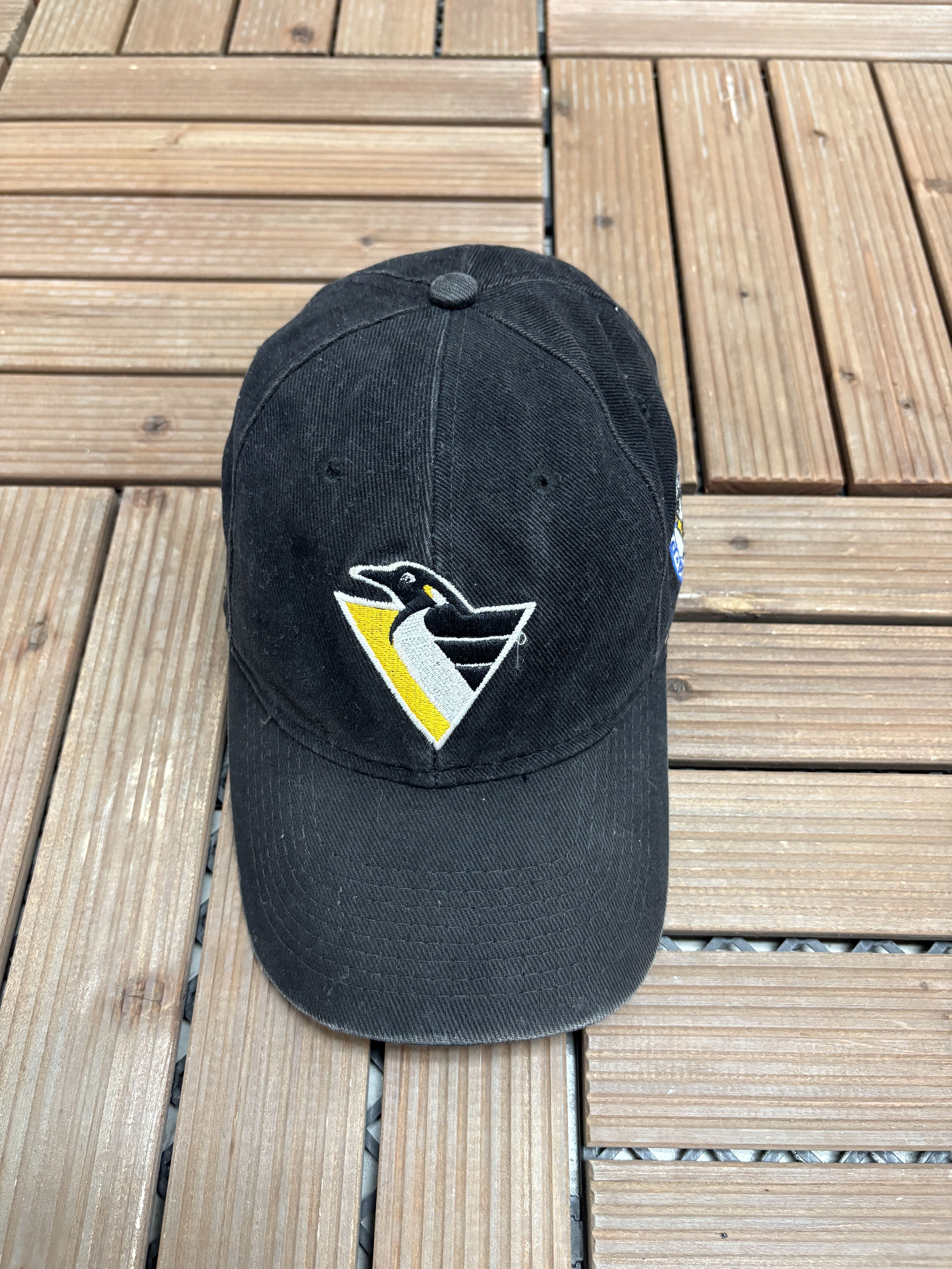 Vintage Pittsburgh Penguins Vintage Black Snap Back Hat Cap Size ONE SIZE - 2 Thumbnail