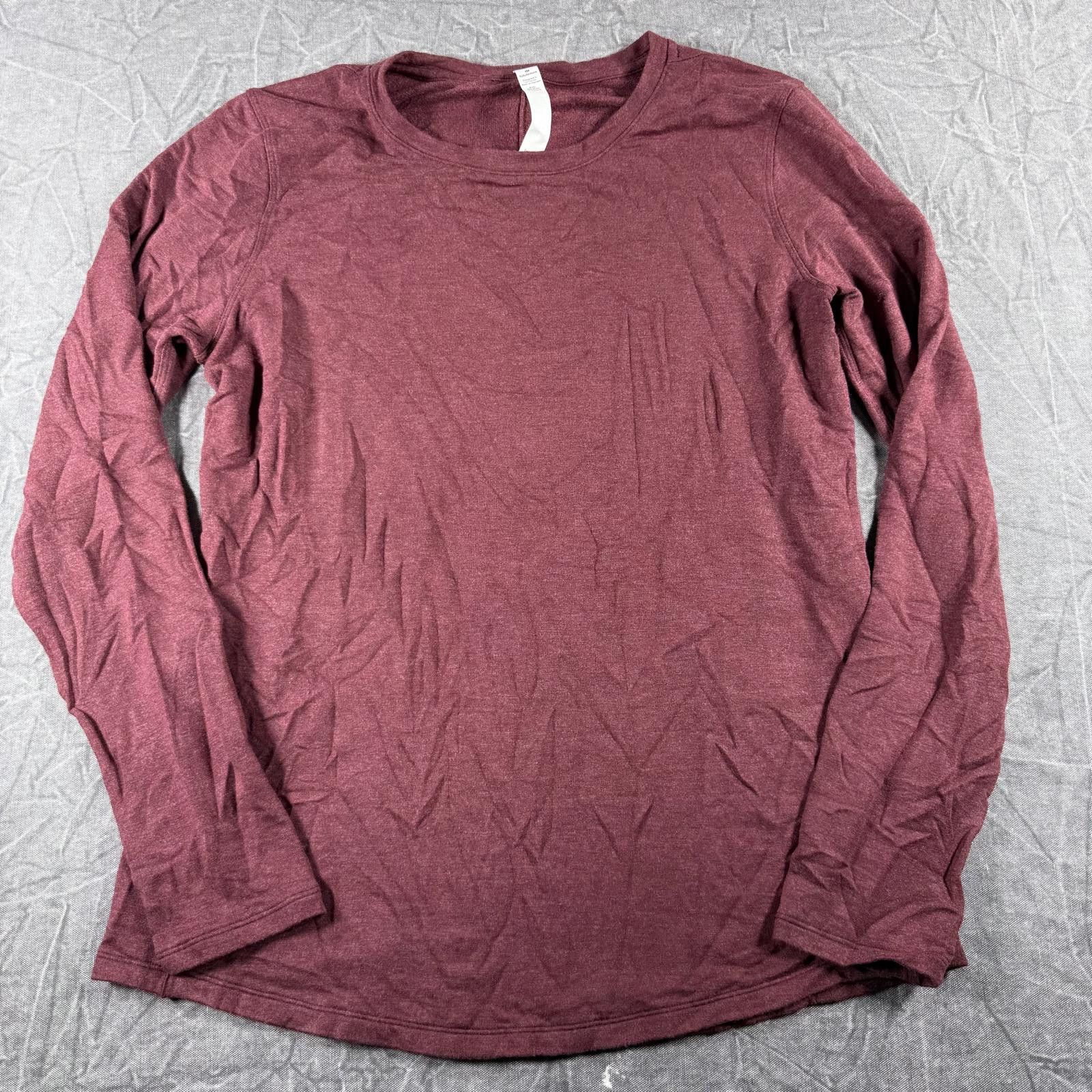 Lululemon Lululemon Shirt Women's 8 Burgundy Long Sleeve Active Size M / US 6-8 / IT 42-44 - 3 Thumbnail