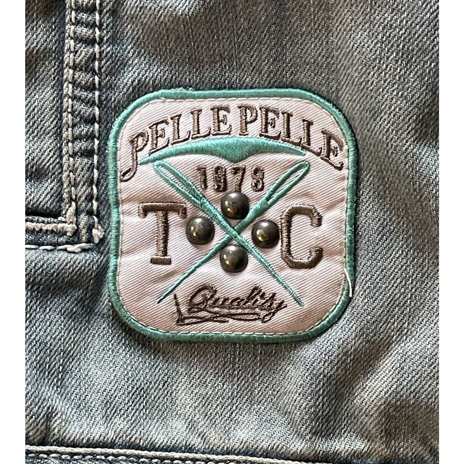 Pelle Pelle Vintage Y2K Pelle Pelle Denim Vest Zip Sleeve Jacket Mens Size US XXL / EU 58 / 5 - 3 Thumbnail