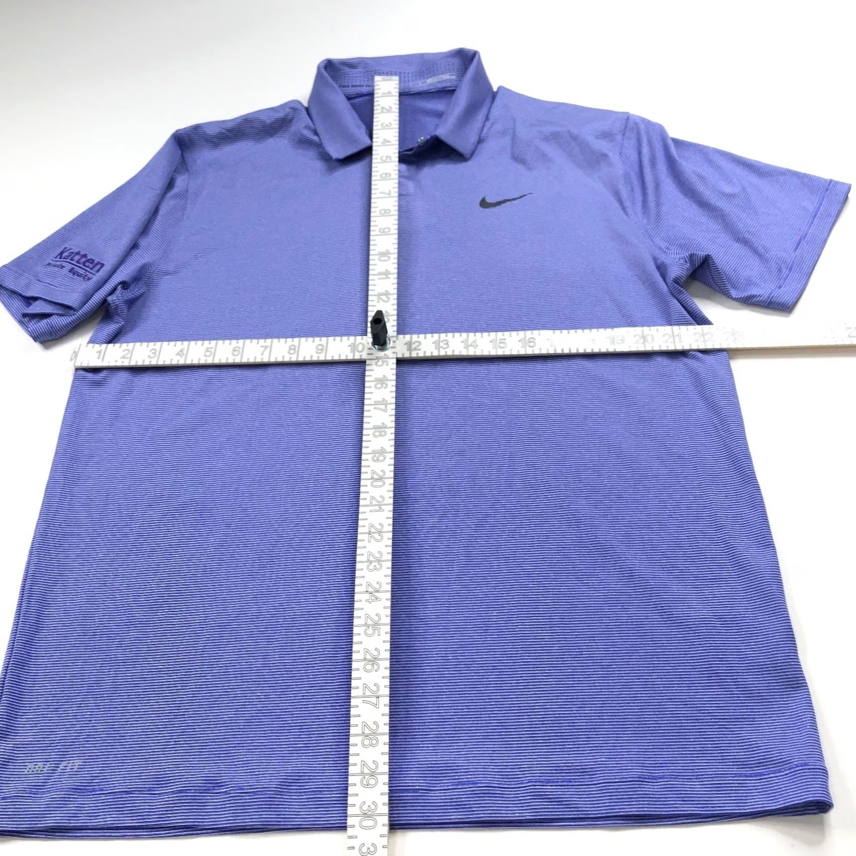 Nike Nike Dri-Fit Tiger Woods Collection Polo Shirt L Blue Striped Logo Mens Golf Polo Shirt Size US L / EU 52-54 / 3 - 4 Thumbnail
