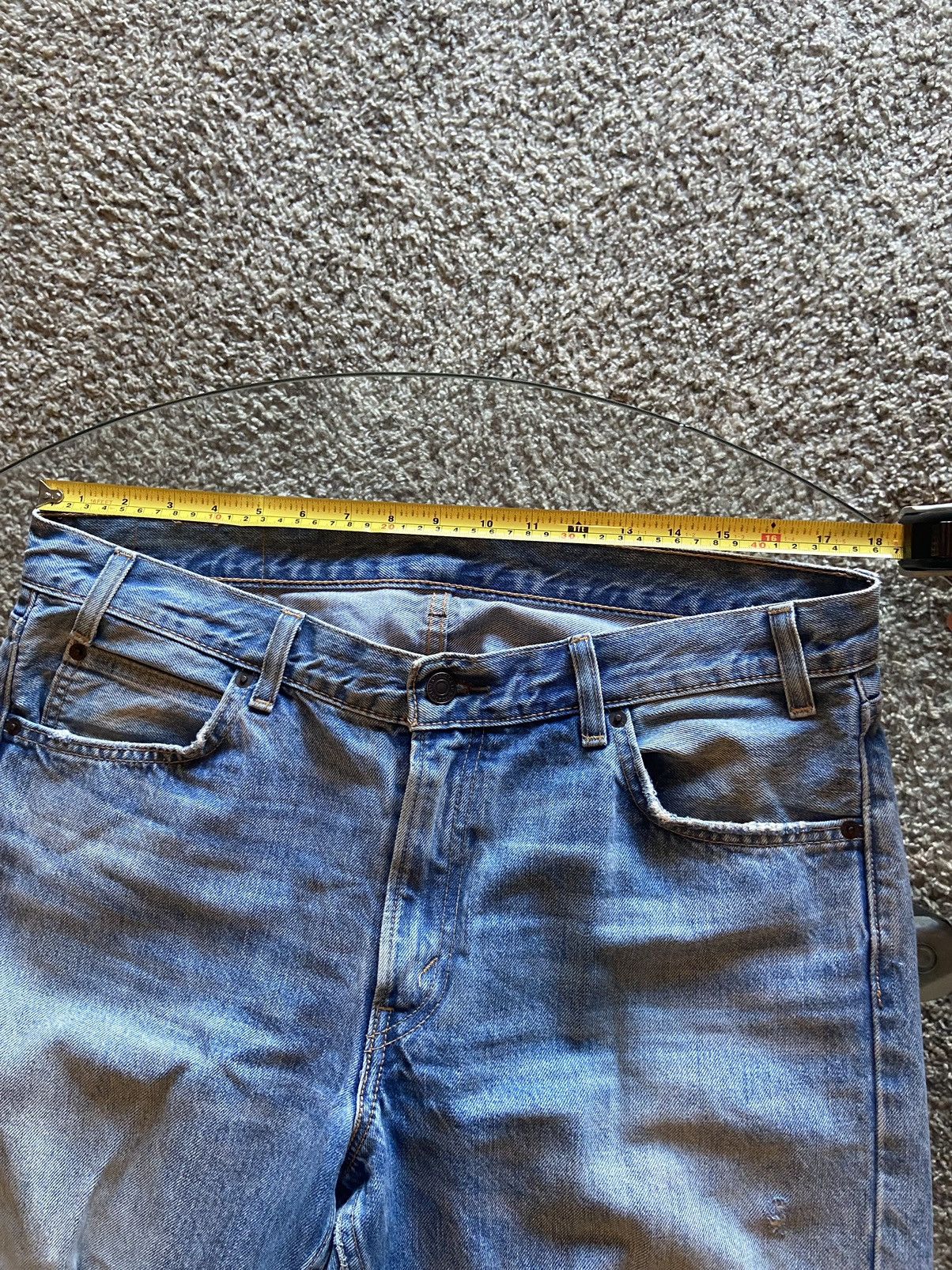 Levi's Vintage Levis 505 Orange Tab Torn Knee Jeans Size US 32 / EU 48 - 4 Thumbnail
