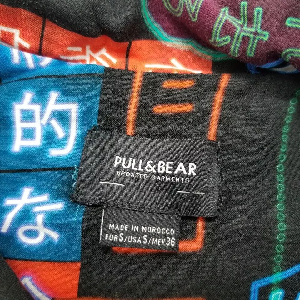 Pull & Bear Pull & Bear Shirt Mens Small Button Up Neon Lights Signs Size US S / EU 44-46 / 1 - 5 Thumbnail