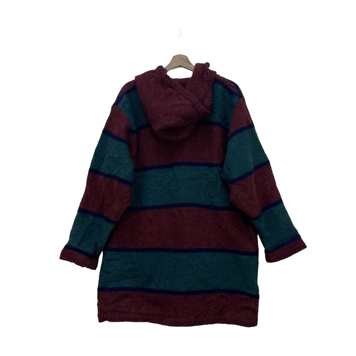 Aran Isles Knitwear Vintage Designer Sigi Scheiber Mohair Stripe Hooded Jacket Size M / US 6-8 / IT 42-44 - 2 Thumbnail