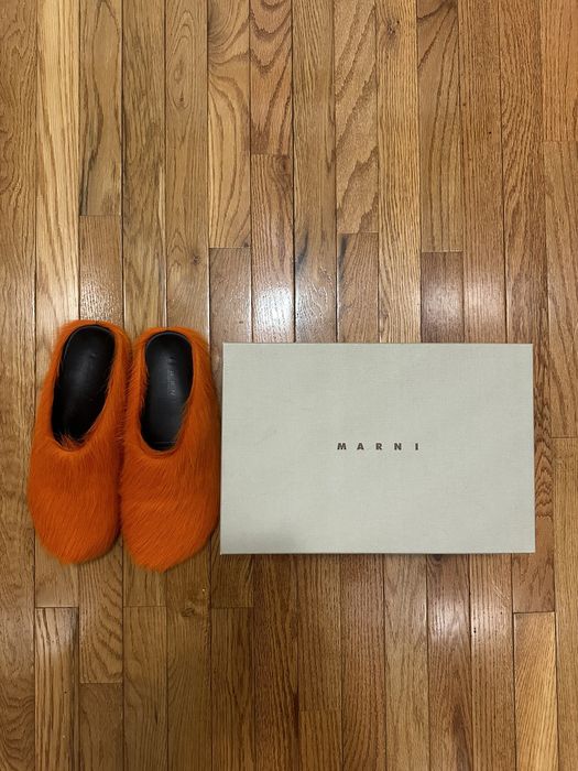 MARNI FUSSBETT STRIPED SLIDES