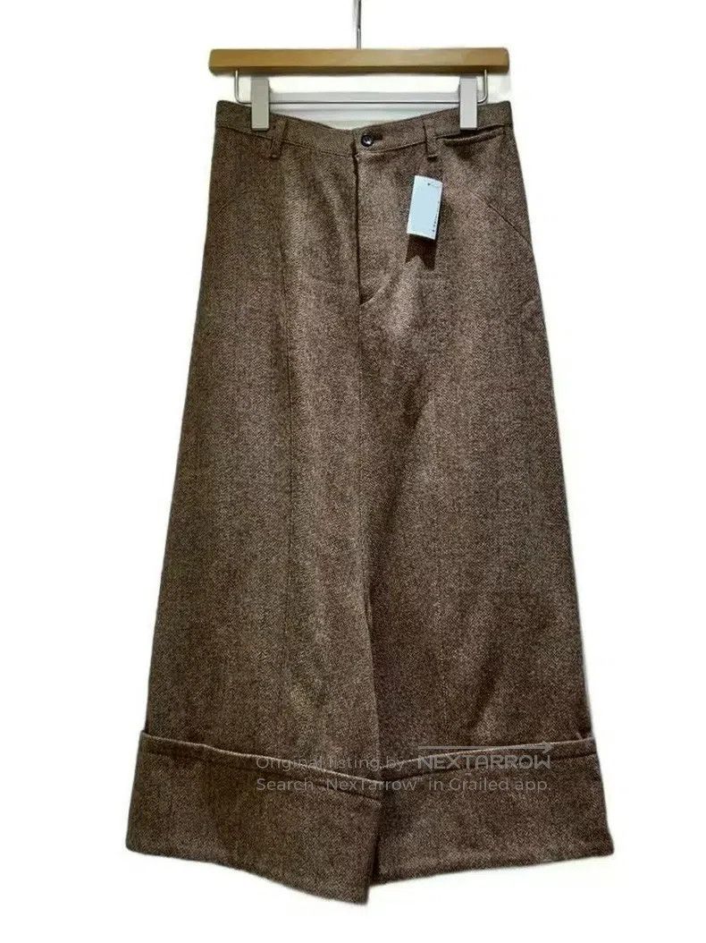 Comme des Garcons Comme Des Garcons size M Brown herringbone wide-leg pants Size 25" / US 0 / IT 36 - 1 Thumbnail