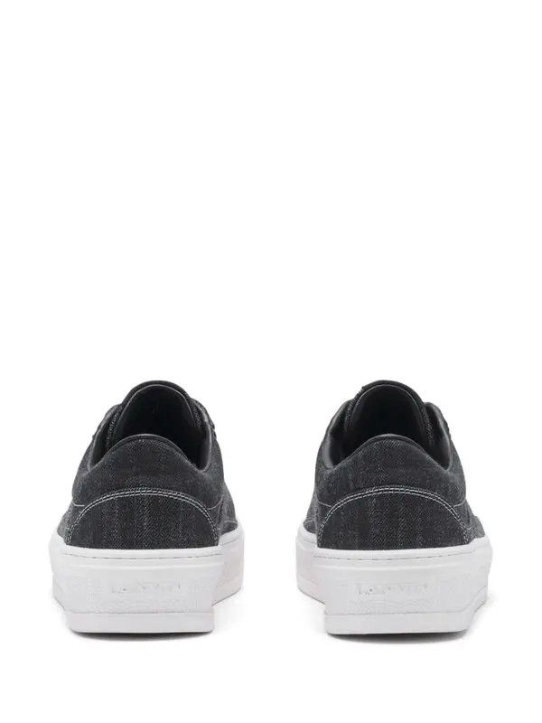 Lanvin oc11z0526 Denim Sneakers in Black Size US 11.5 / EU 44-45 - 3 Thumbnail