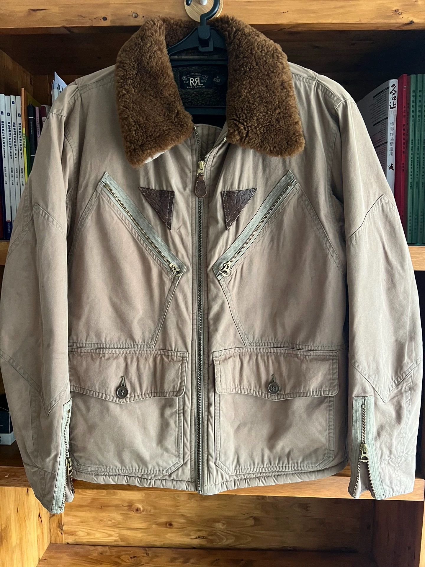 RRL Ralph Lauren RRL A-2 Jacket Wool Sheepskin Trim Talon Zip Vintage Size US M / EU 48-50 / 2 - 1 Thumbnail