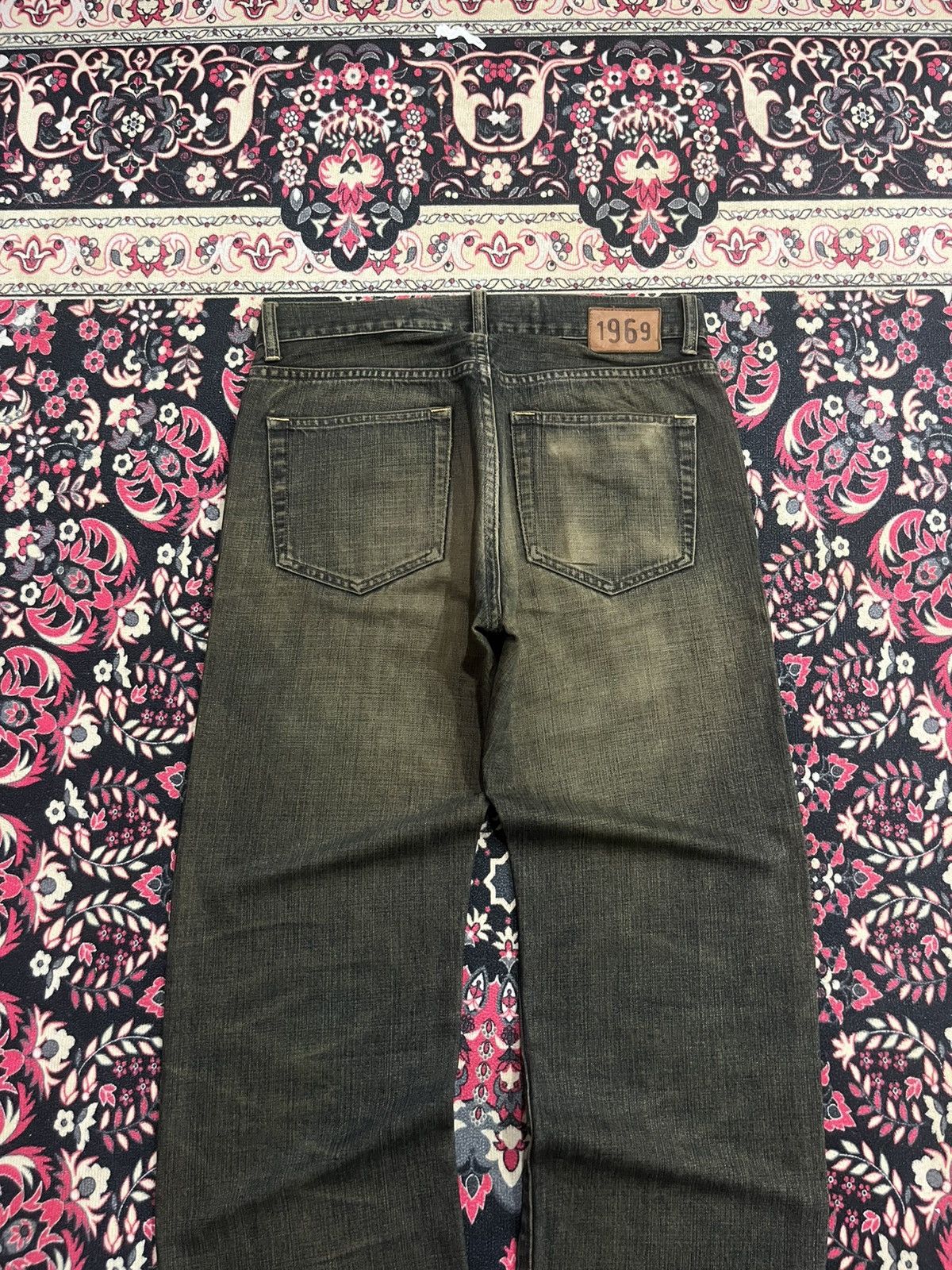 GOSTAR DE FUGA Vintage 1969 Gap Mud Washed Slim Boot Fit Buttonfly Jeans Size US 29 - 8 Thumbnail