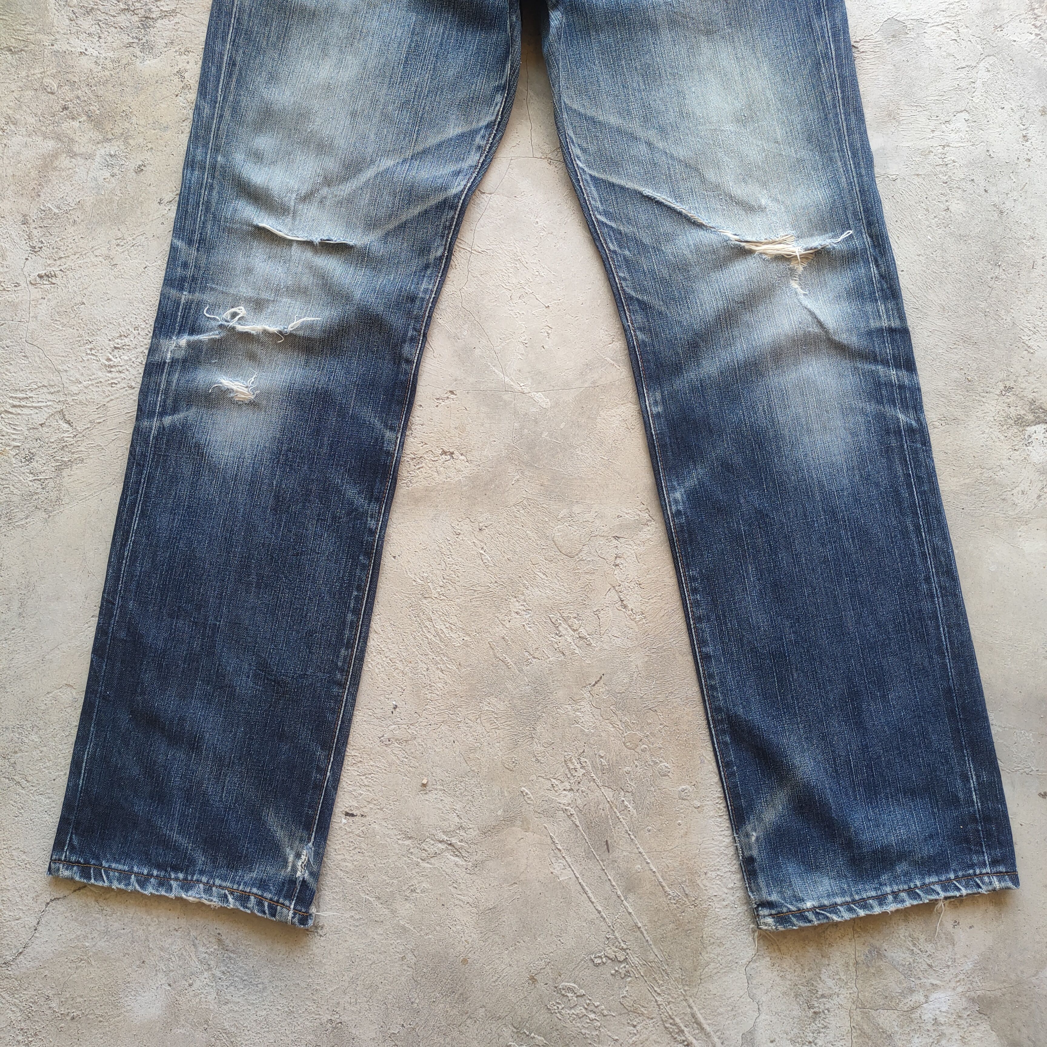 Edwin # VINTAGE EDWIN FADED DISTRESSED RIPPED JEAN PANTS Size US 32 / EU 48 - 5 Thumbnail