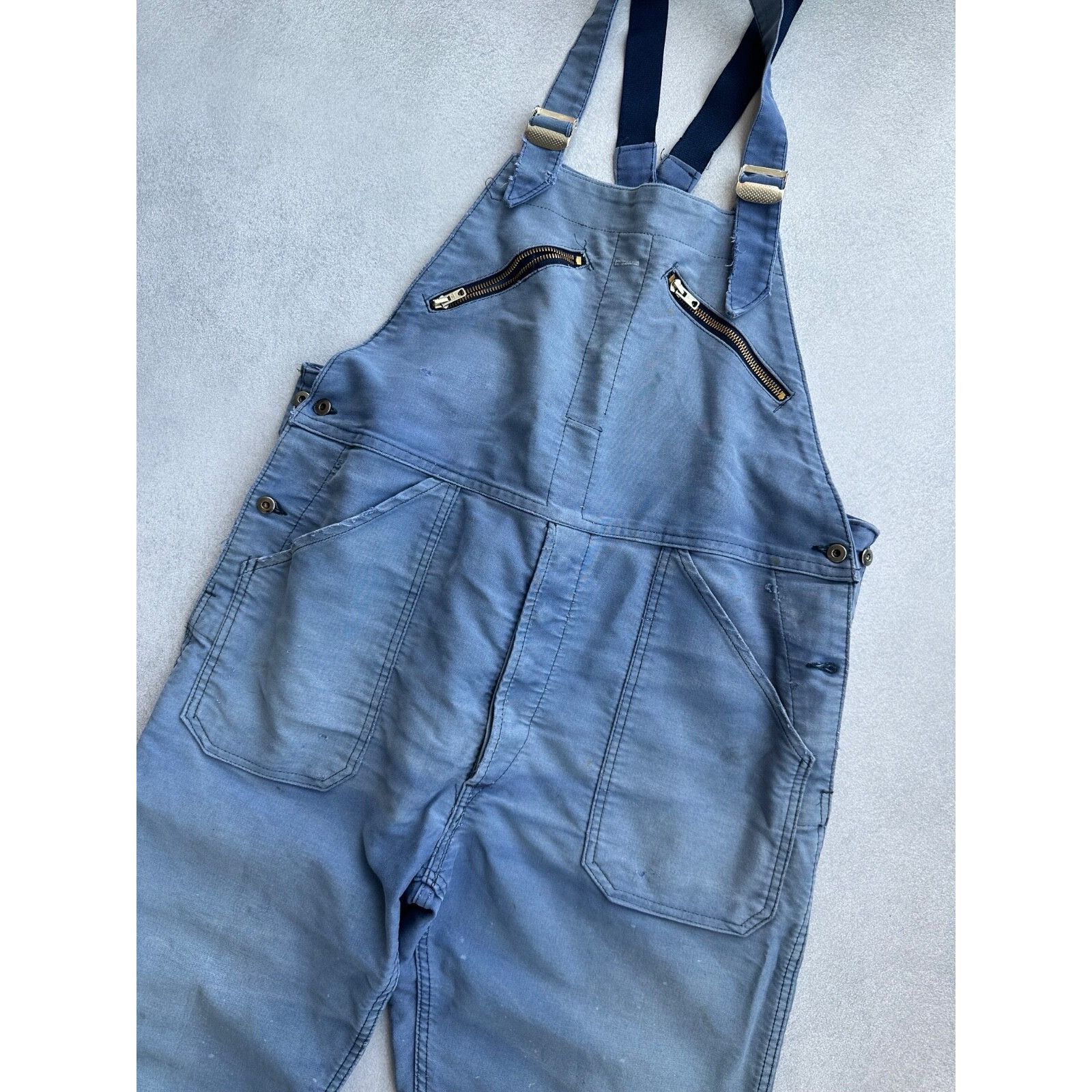 Vintage VTG Adolph Lafont French Workwear Overall Suit 60-70s Size 54L - 7 Thumbnail