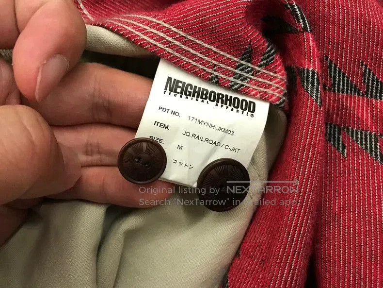 Neighborhood NEIGHBORHOOD JQ RAILROAD C-JKT 17SS. Size US L / EU 52-54 / 3 - 5 Thumbnail