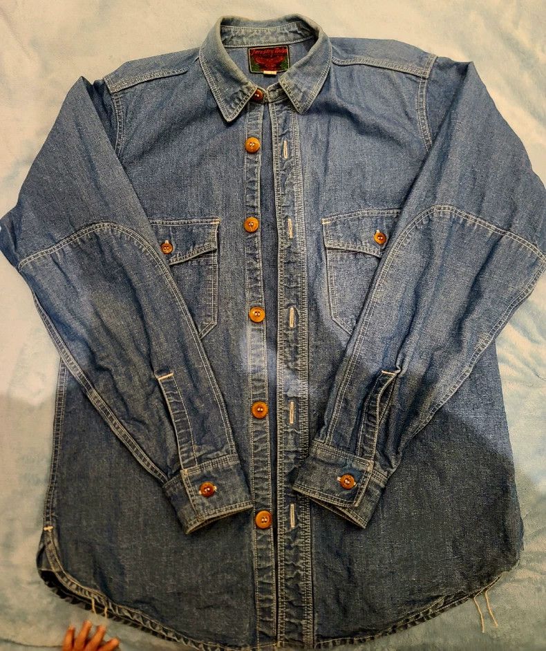 Freewheelers Freewheelers size 17 Blue Youth Cloth Fruit Button Shirt Size US M / EU 48-50 / 2 - 1 Thumbnail