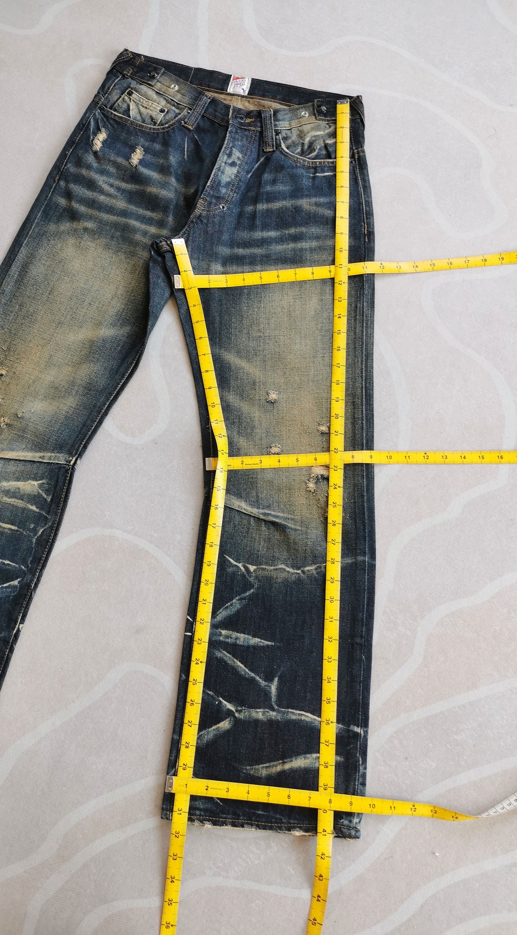Prps PRPS Heirloom Barracuda Distressed Indigo Denim Size US 30 / EU 46 - 7 Thumbnail