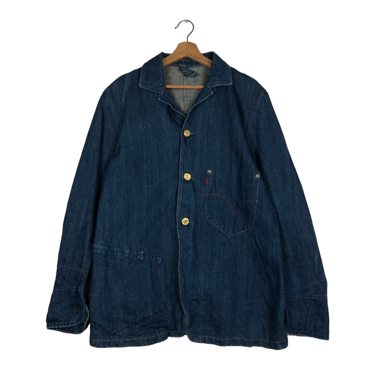 Levi's 🔥VINTAGE WORKER DENIM JACKET LEVI’S SINGLE POCKET Size US M / EU 48-50 / 2 - 3 Thumbnail