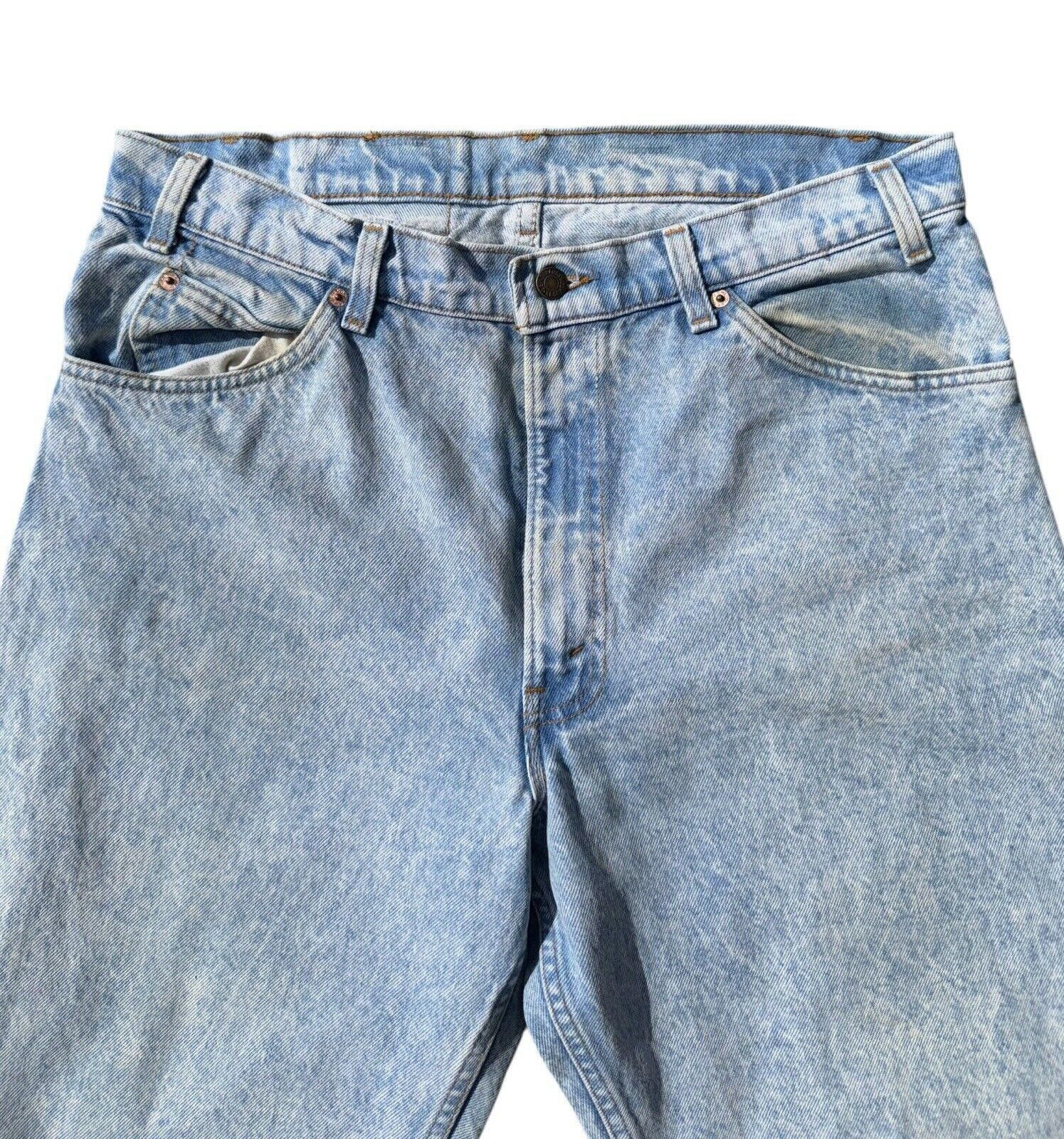 Levi's Vintage Levis 550 Light Wash Orange Tab Denim Jeans Sz 36x30 Size US 36 / EU 52 - 3 Thumbnail