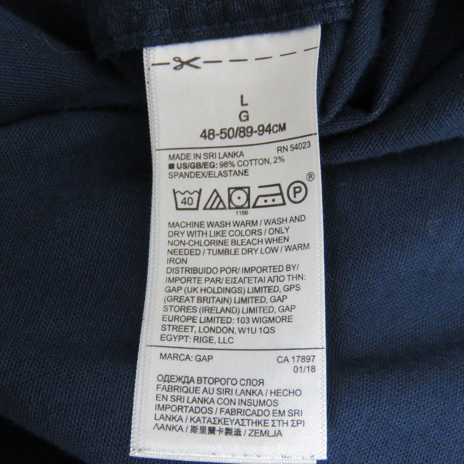 Gap GAP Navy Blue Striped Button-Down Shirt Large Classic Preppy Size US L / EU 52-54 / 3 - 6 Thumbnail