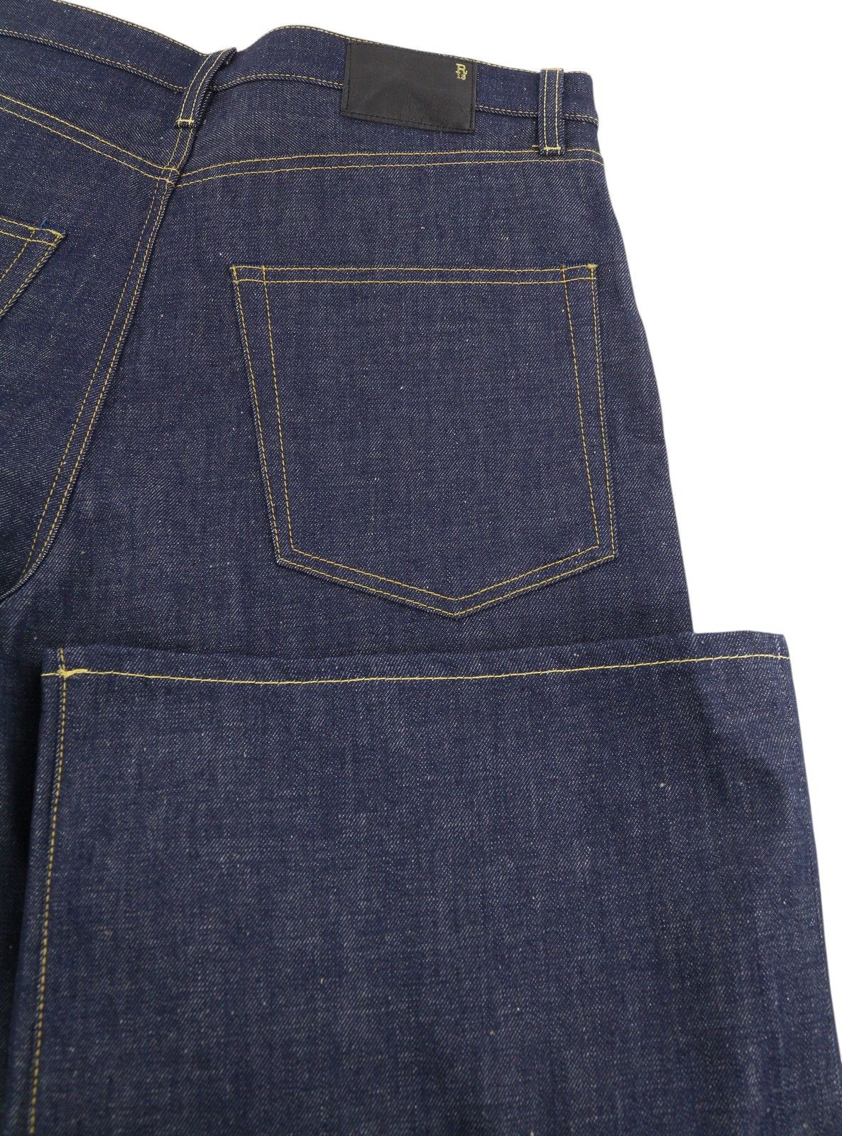 R13 LISA BAGGY 27 Bain Blue Denim Straight Fit Zip Fly 86496 Size 27" / US 4 / IT 40 - 5 Thumbnail