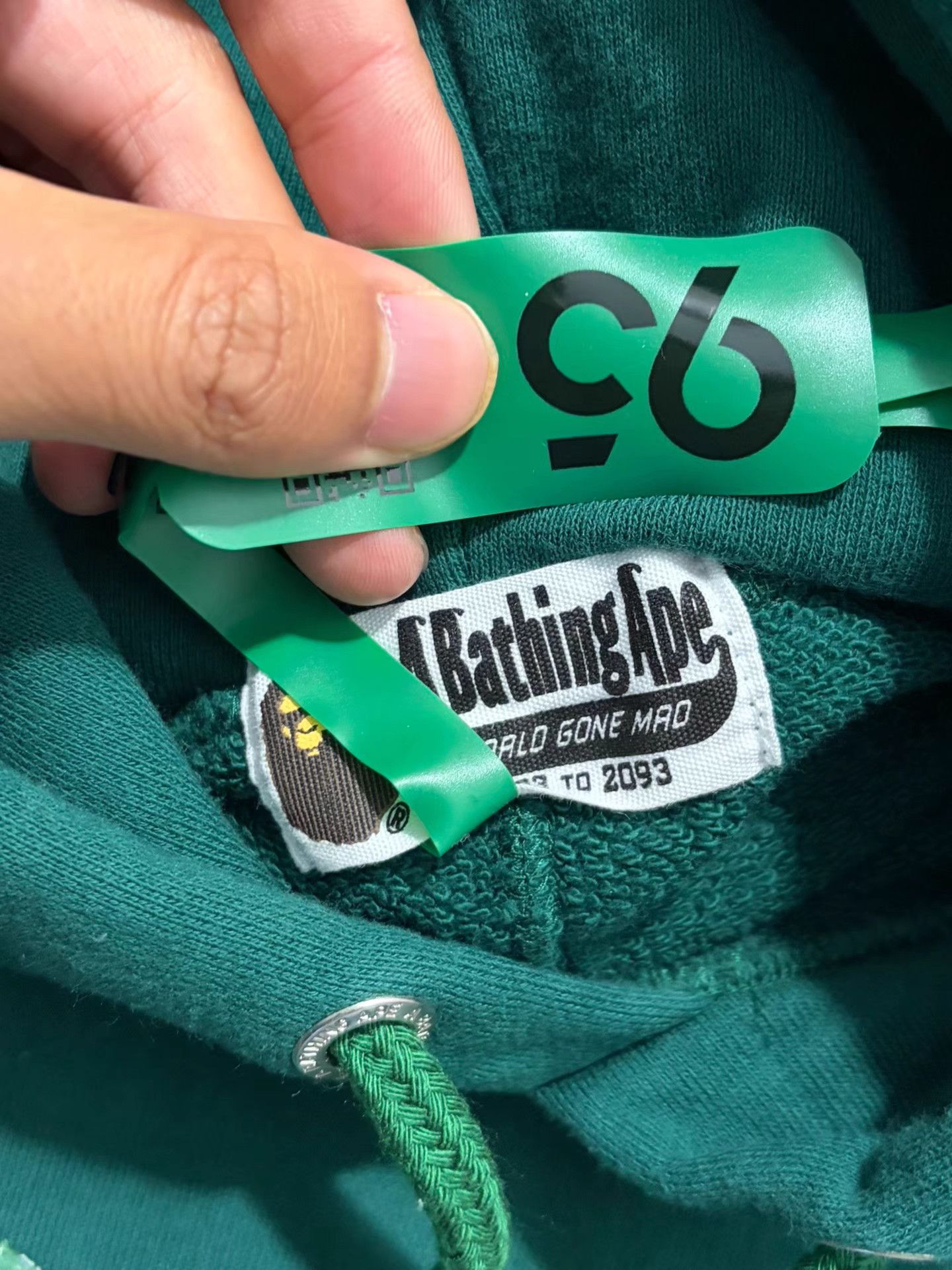 Bape Bape Green Hoodie Size ONE SIZE - 4 Thumbnail