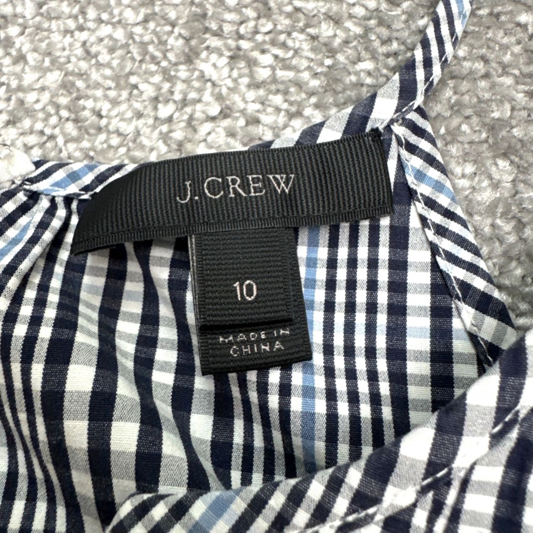 J.Crew J.Crew Gingham Ruffle Flounce Halter Mini Dress Women 10 Blue White Plaid Cotton Size L / US 10 / IT 46 - 4 Thumbnail