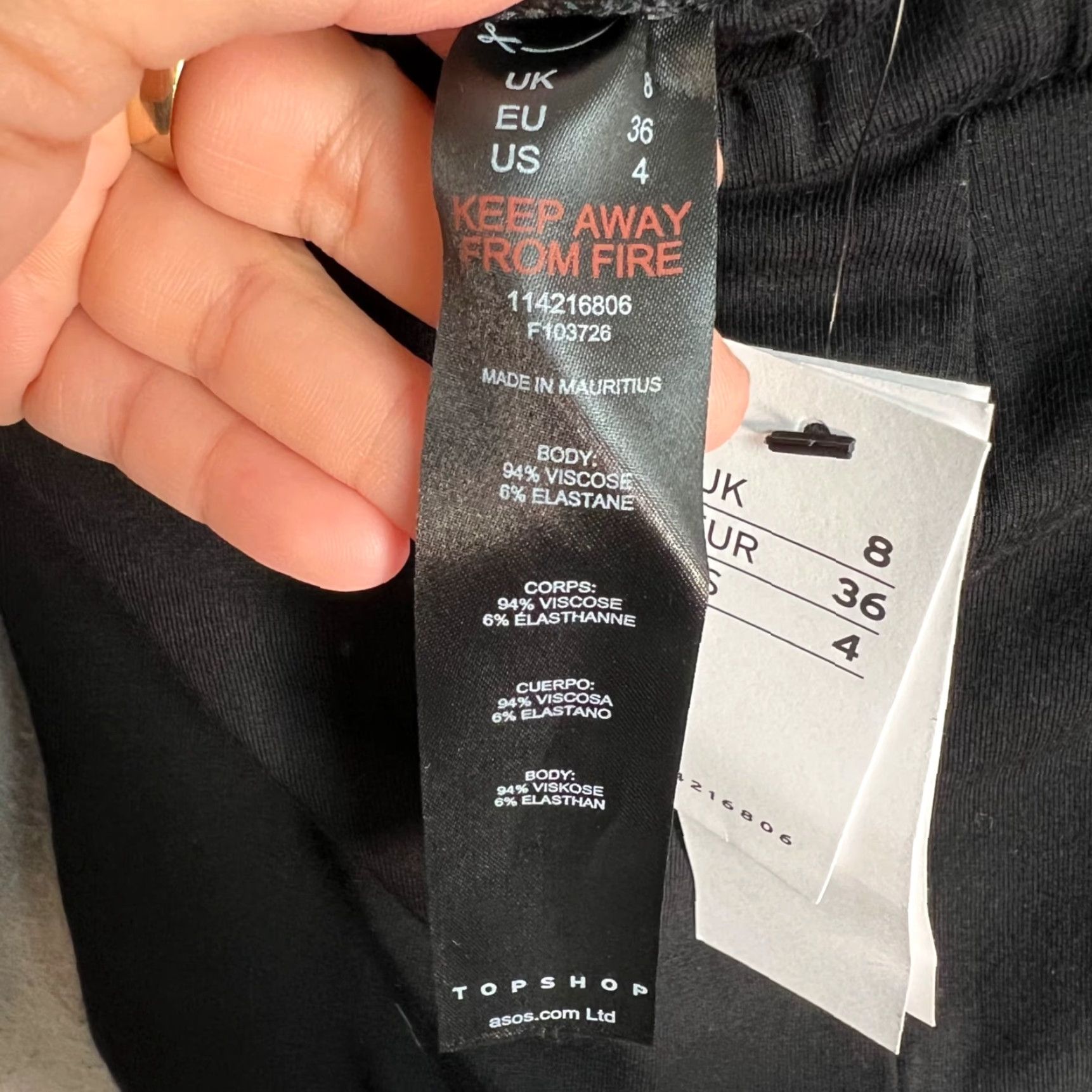 Topshop Topshop Leggings Womens Size 4 Black Viscose Elastane Stretch Ankle High Rise 27in Inseam Regular Pattern Solid Size 27" / US 4 / IT 40 - 4 Thumbnail