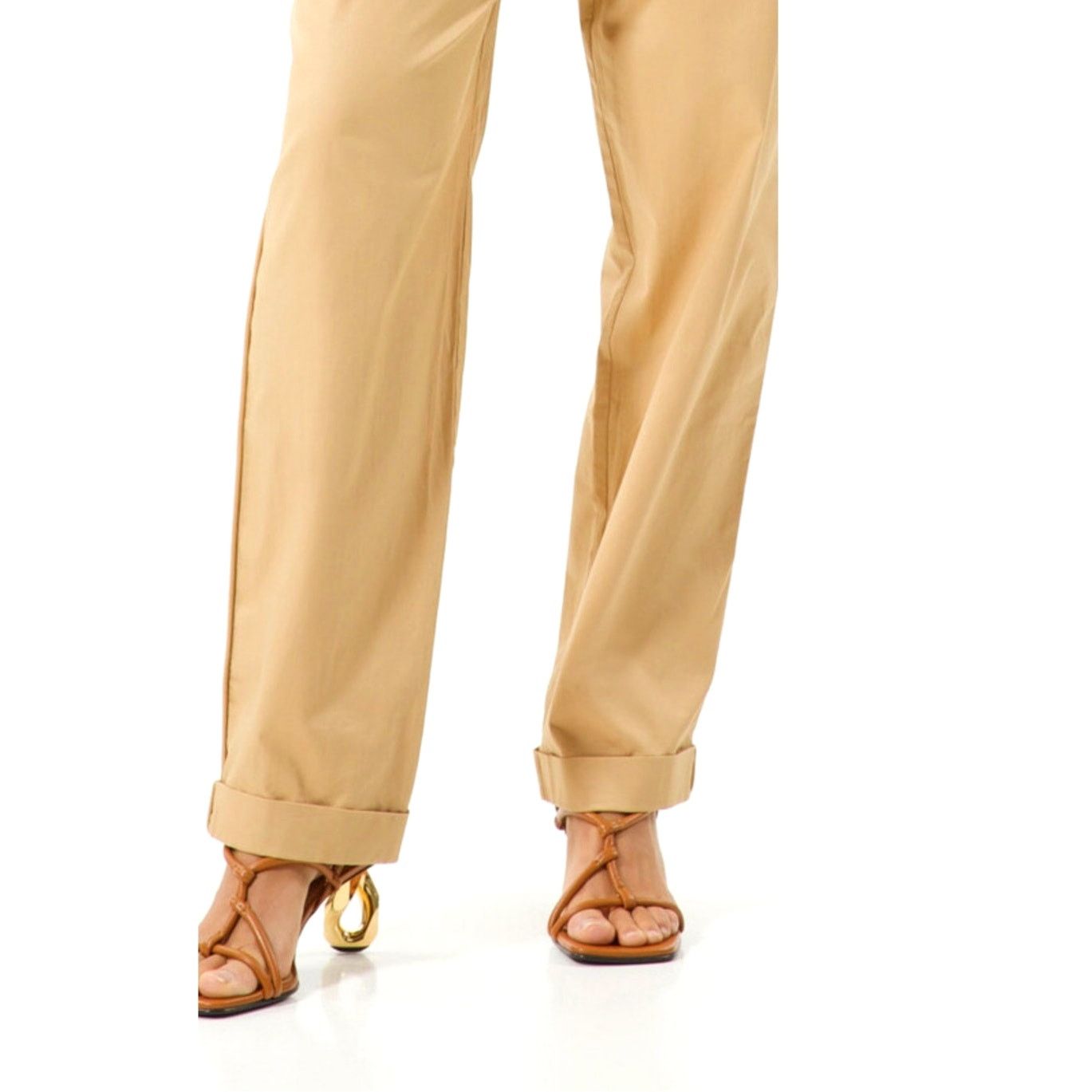 Tanya Taylor Tanya Taylor Tyler Pleated Belted Cuffed Pants Tan size 2 Size 26" / US 2 / IT 38 - 7 Thumbnail