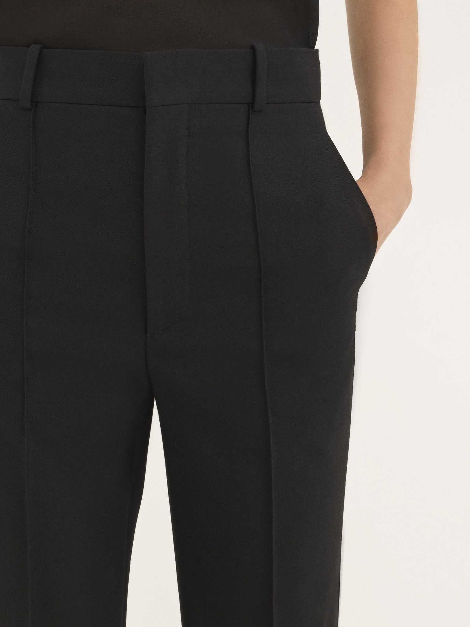 Chloe o1loc1c11025 Hi Waisted Straight Pant in Black Size 25" / US 0 / IT 36 - 5 Thumbnail