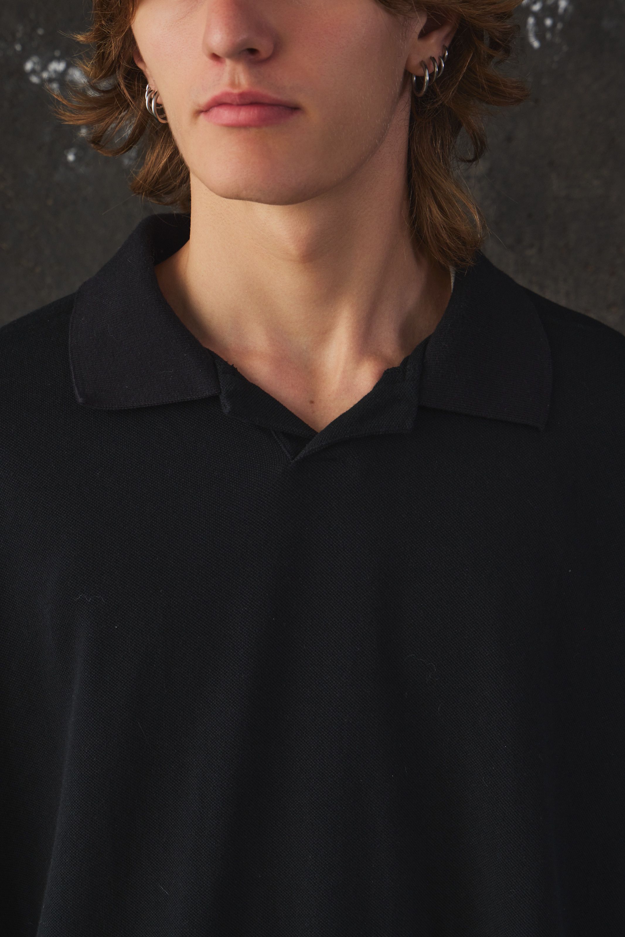 Other Name. Indian Cotton Kanoko Big Polo Shirt Black Size US M / EU 48-50 / 2 - 6 Thumbnail