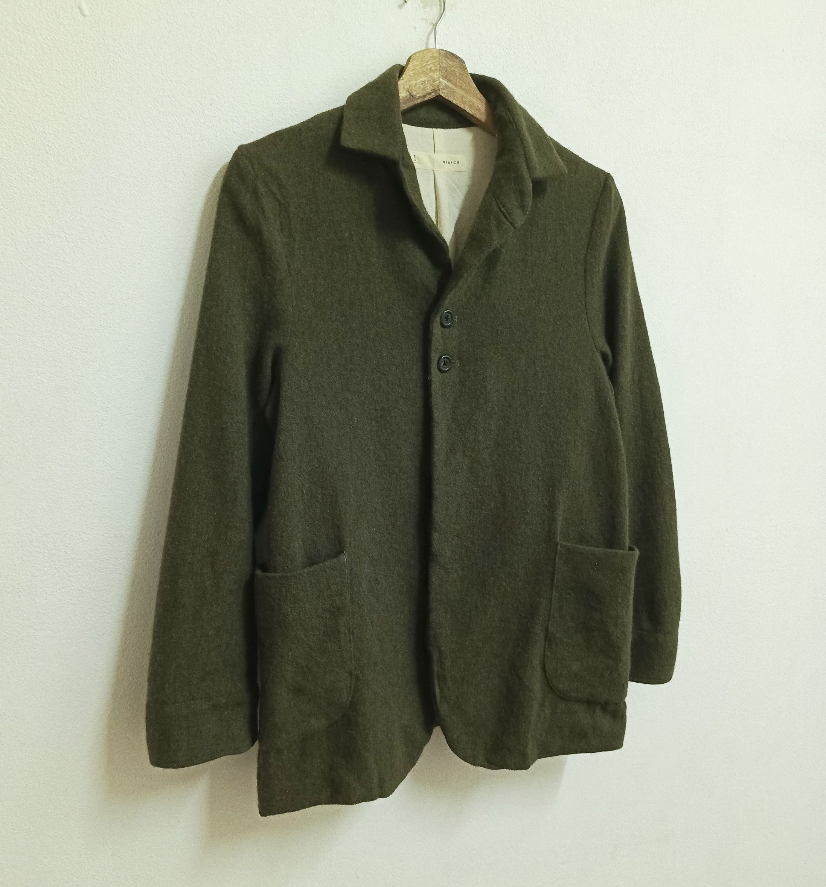 Designer × Japanese Brand Nisica Japan Sack Jacket / Coat - light wool blend Size 34S - 5 Thumbnail
