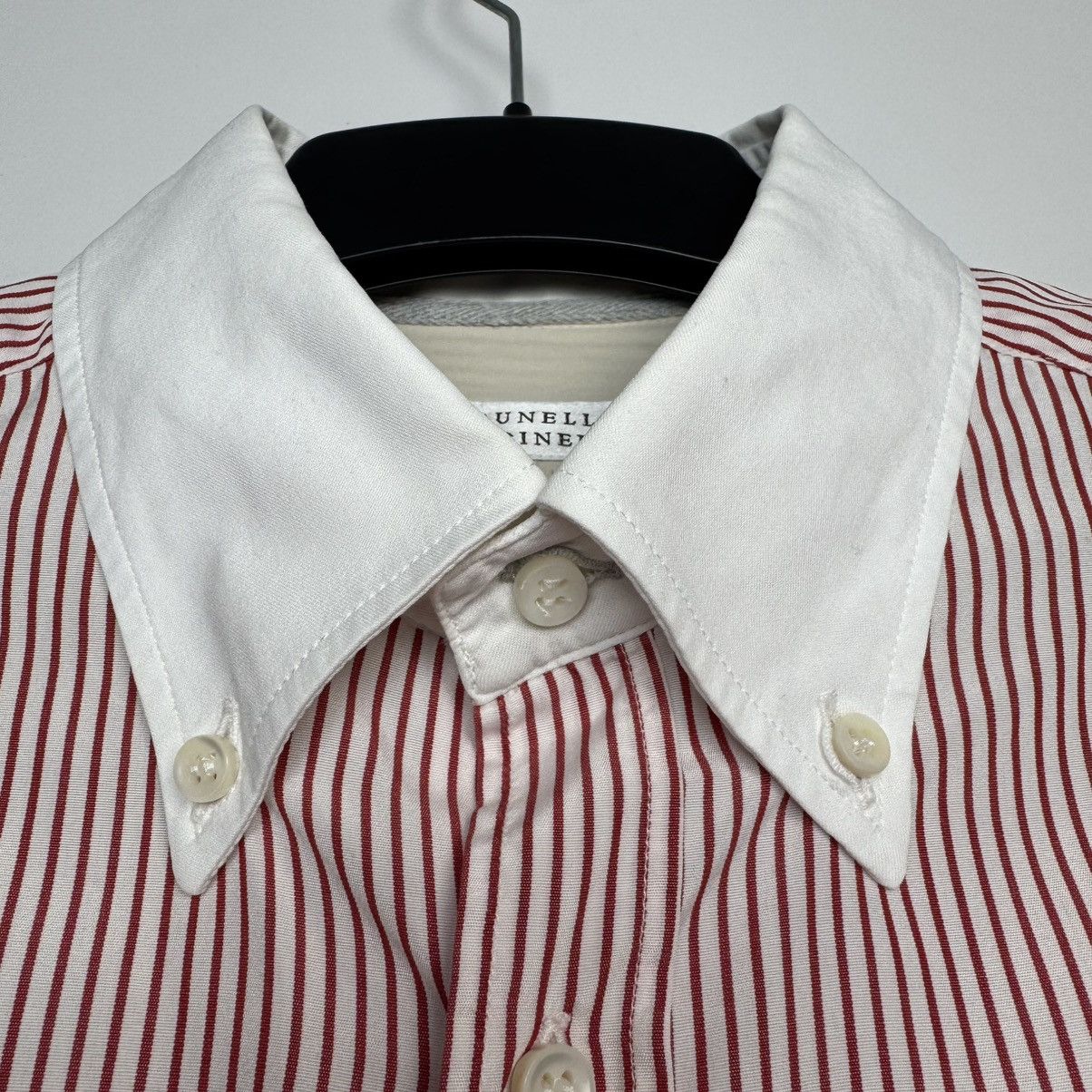 Brunello Cucinelli BRUNELLO CUCINELLI STRIPED BUTTON UP SHIRT COTTON Size US M / EU 48-50 / 2 - 12 Thumbnail
