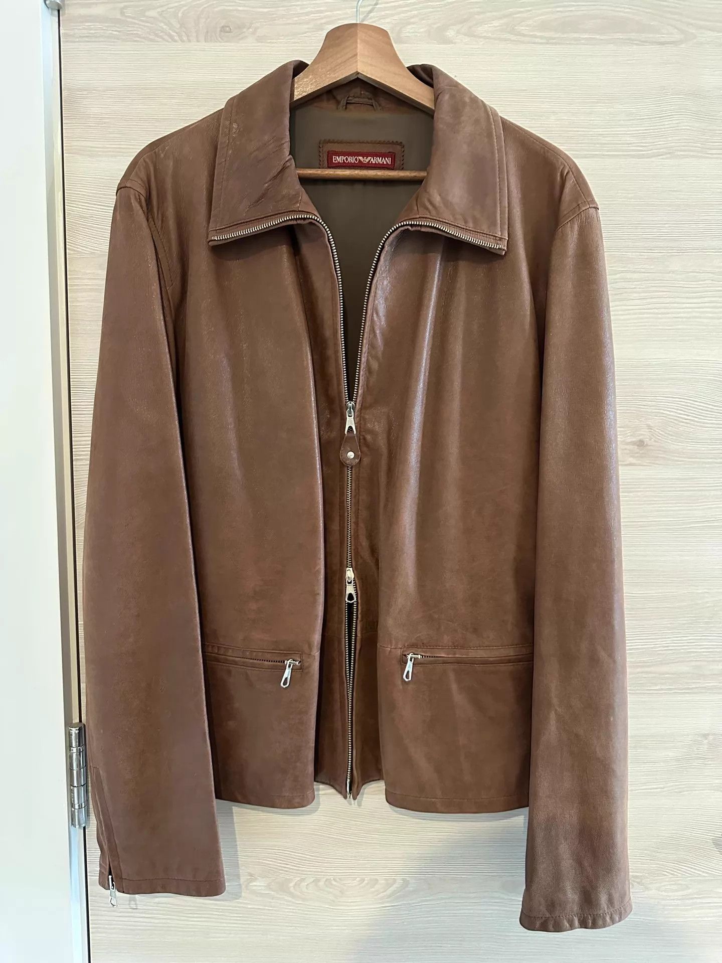 Armani × Emporio Armani Emporio Armani Leather Jacket Lamb Skin