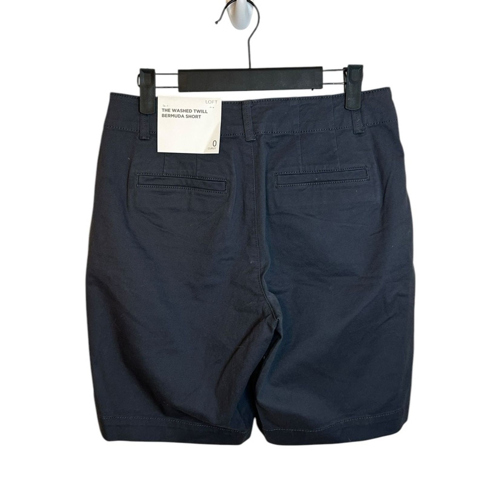 Loft Nwt Loft Dark Gray Washed Twill Bermuda Shorts Size 25" / US 0 / IT 36 - 2 Thumbnail