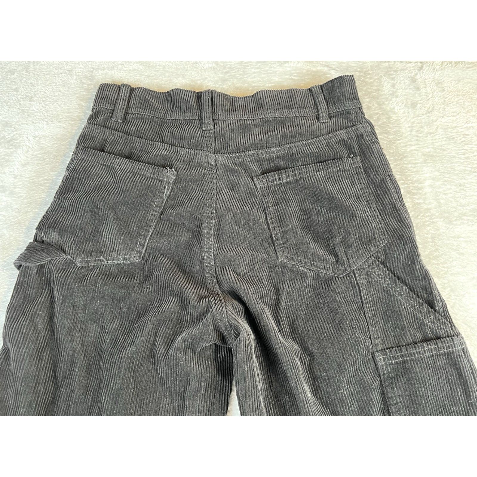 Vintage VINTAGE No Boundaries Womens 28x29.5 Black Corduroy Wide Leg Y2K Baggy Skater Grunge Pants Carpenter Wide-Leg 90s Grunge Womens Size ONE SIZE - 6 Thumbnail