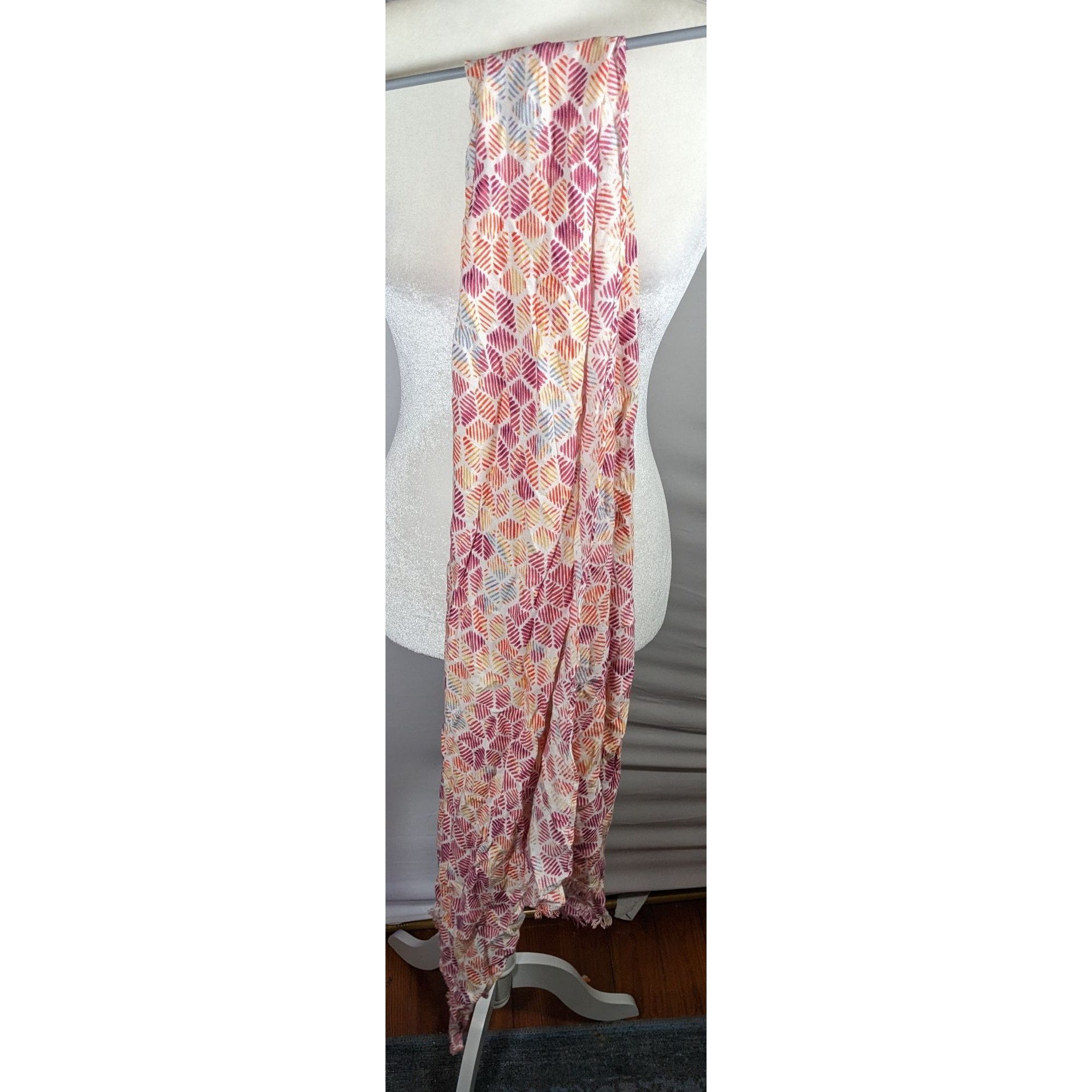 Other Warm Tone Floral Rainbow Print Lightweight Scarf Size ONE SIZE - 8 Thumbnail