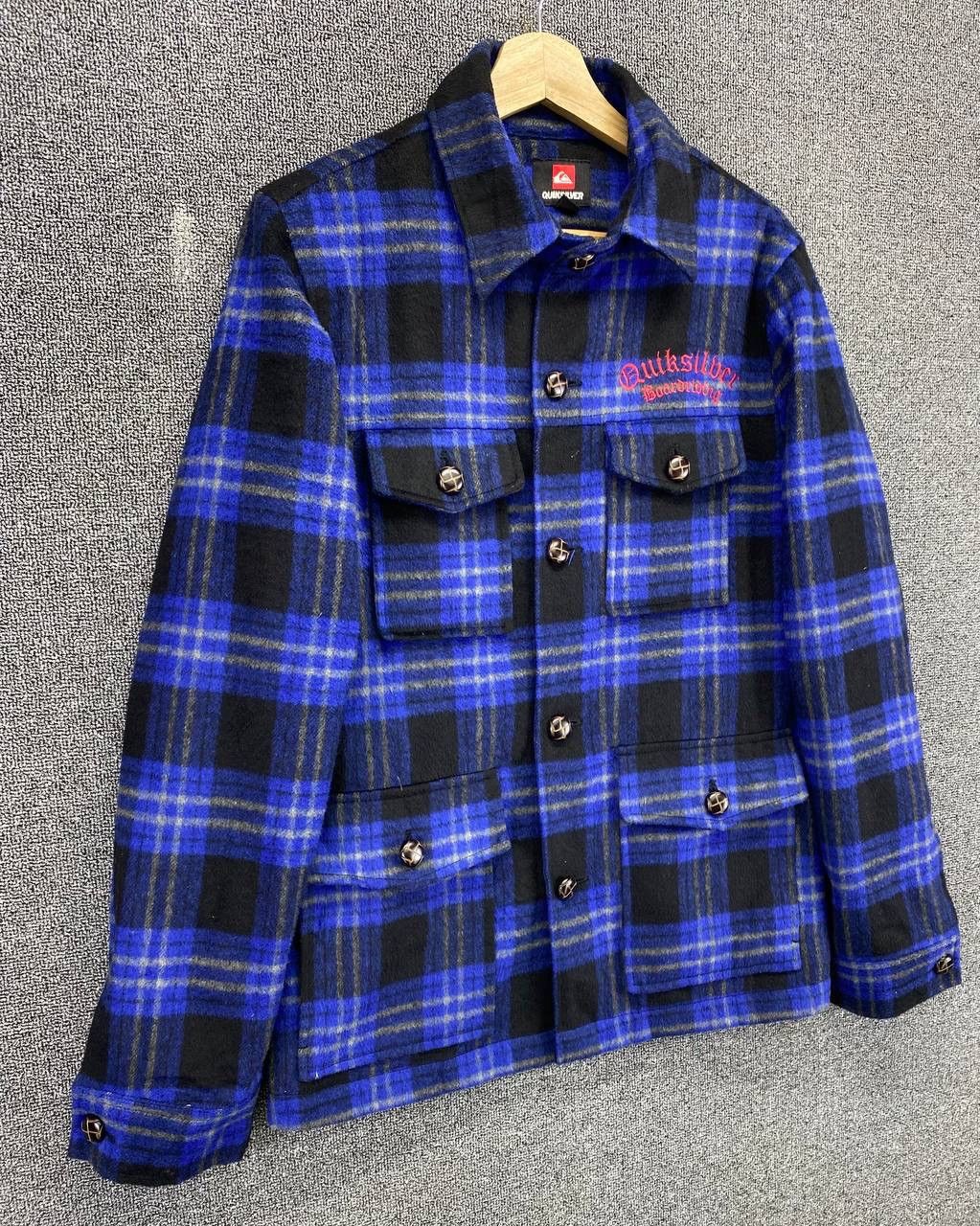 Quiksilver Vintage Quiksilver Shadowplaid Boardriding Flannel Jacket Size US M / EU 48-50 / 2 - 2 Thumbnail