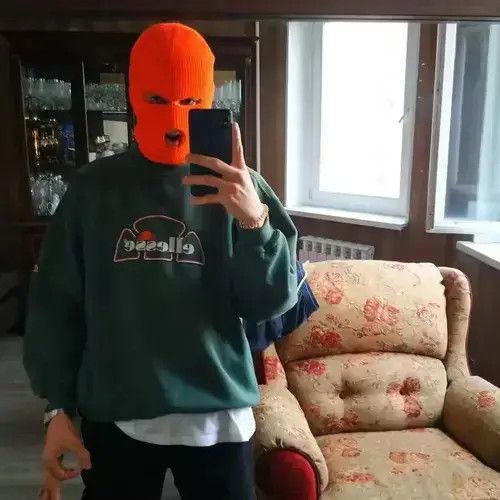Other Unisex Chunky Plain Solid color Orange Ski Masks Size ONE SIZE - 3 Thumbnail