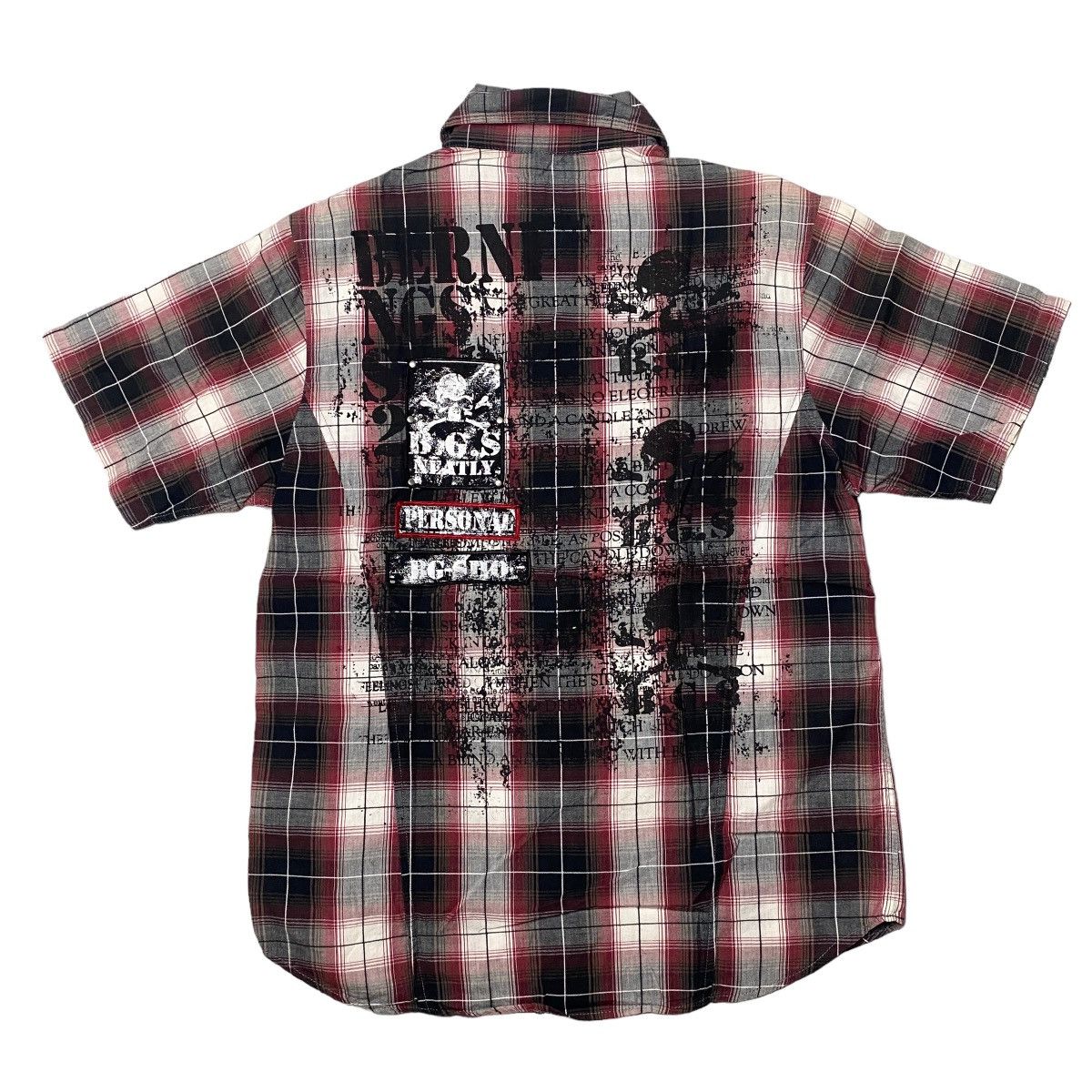 If Six Was Nine × Japanese Brand × Le Grande Bleu (L.G.B.) 2000's Berning Sho Tribal Skull Punk Shirts Size US L / EU 52-54 / 3 - 1 Thumbnail