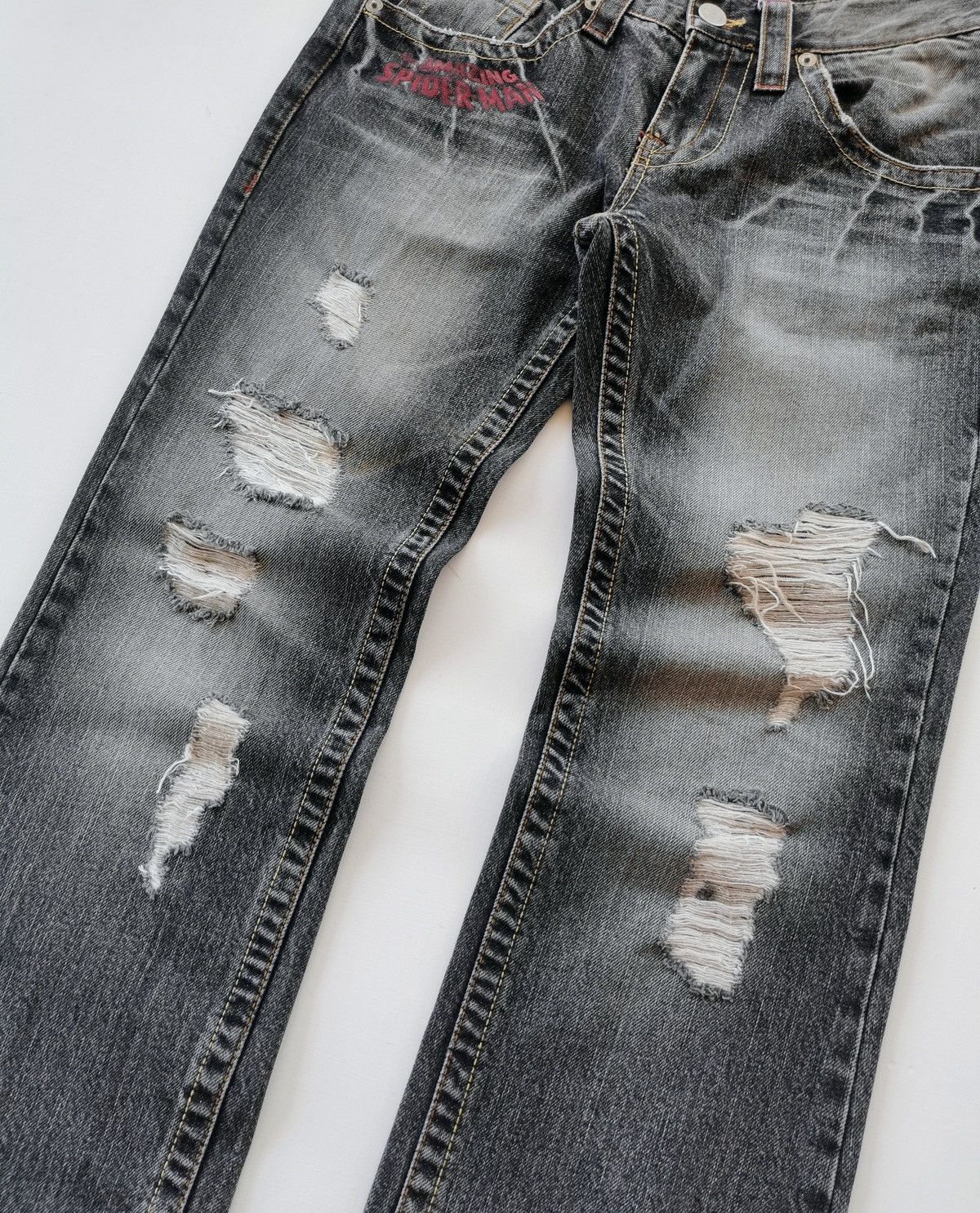 Vintage Vintage Spiderman Marvel Switch Distressed Black Jeans Size US 30 / EU 46 - 3 Thumbnail