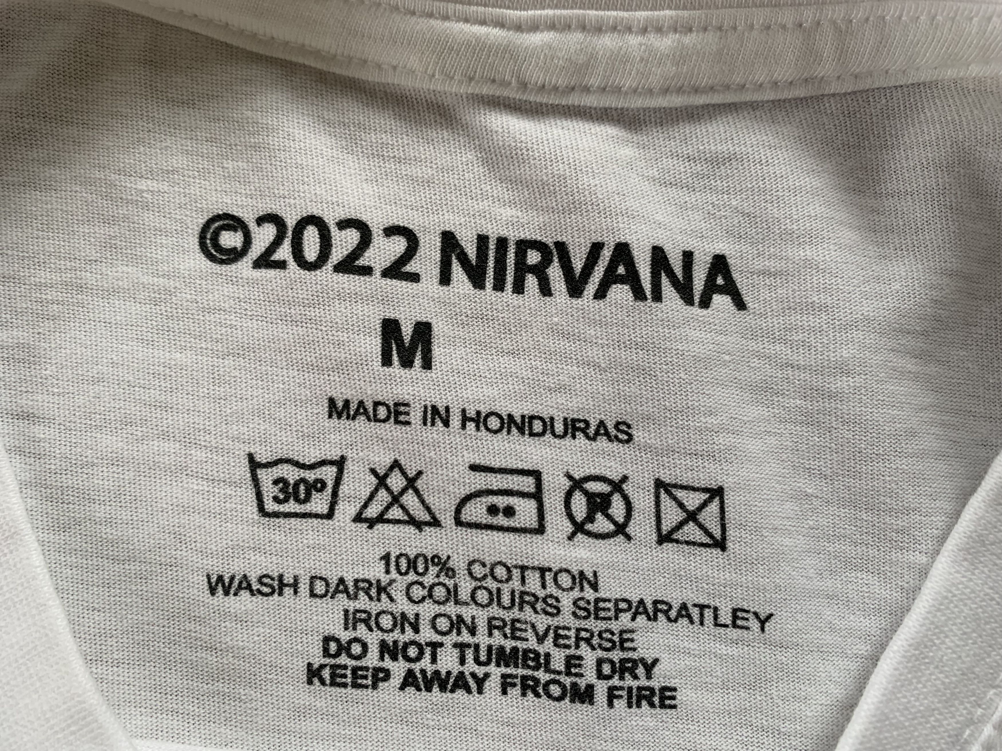 Band Tees × Nirvana Nirvana Logo Cotton White Printed T Shirt 2022 Size US M / EU 48-50 / 2 - 6 Thumbnail