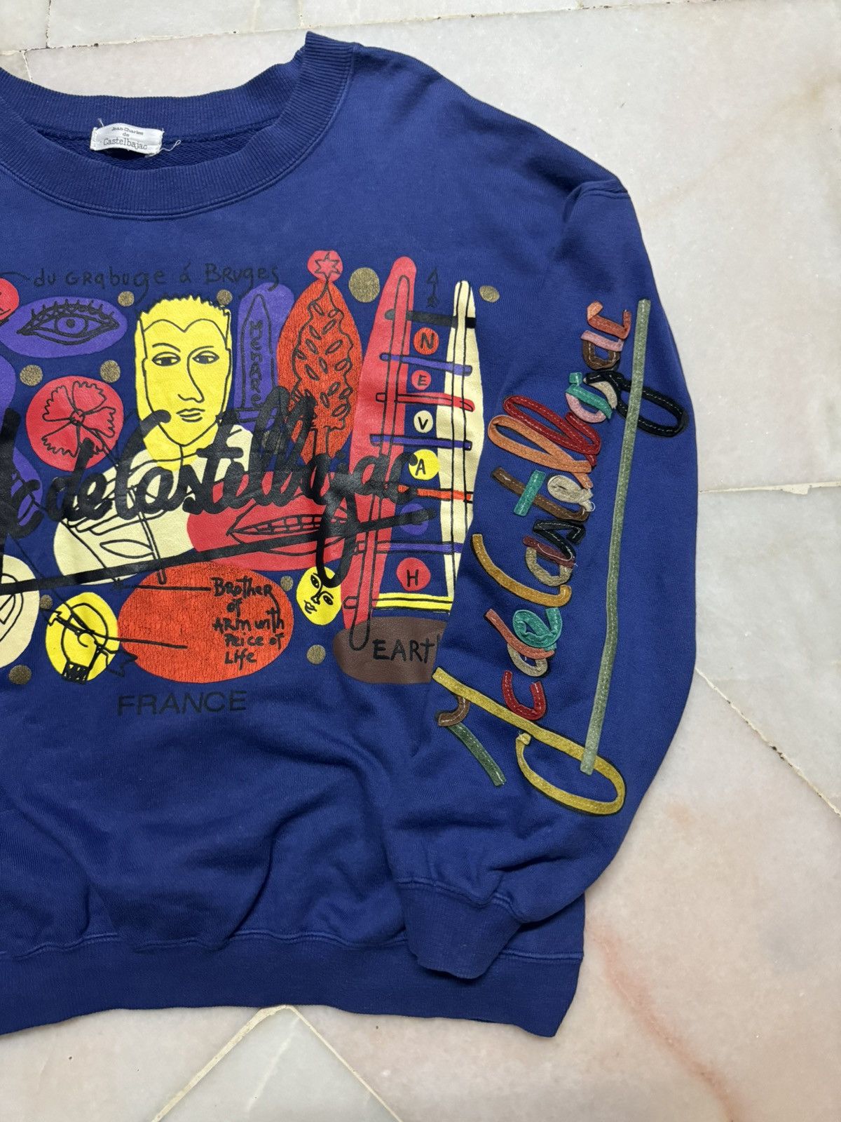 Jean Charles De Castelbajac 💥RARE💥90's JEAN-CHARLES DE CASTELBAJAC SWEATSHIRT ART PRINT Size US M / EU 48-50 / 2 - 3 Thumbnail