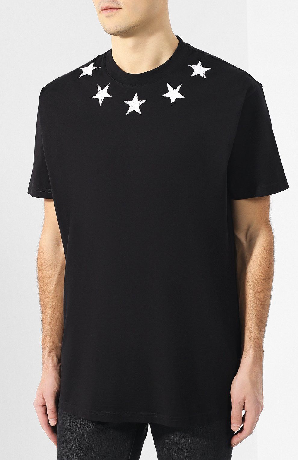 Givenchy Black and White Cracked Stars Oversized T-Shirt Size US S / EU 44-46 / 1 - 2 Thumbnail
