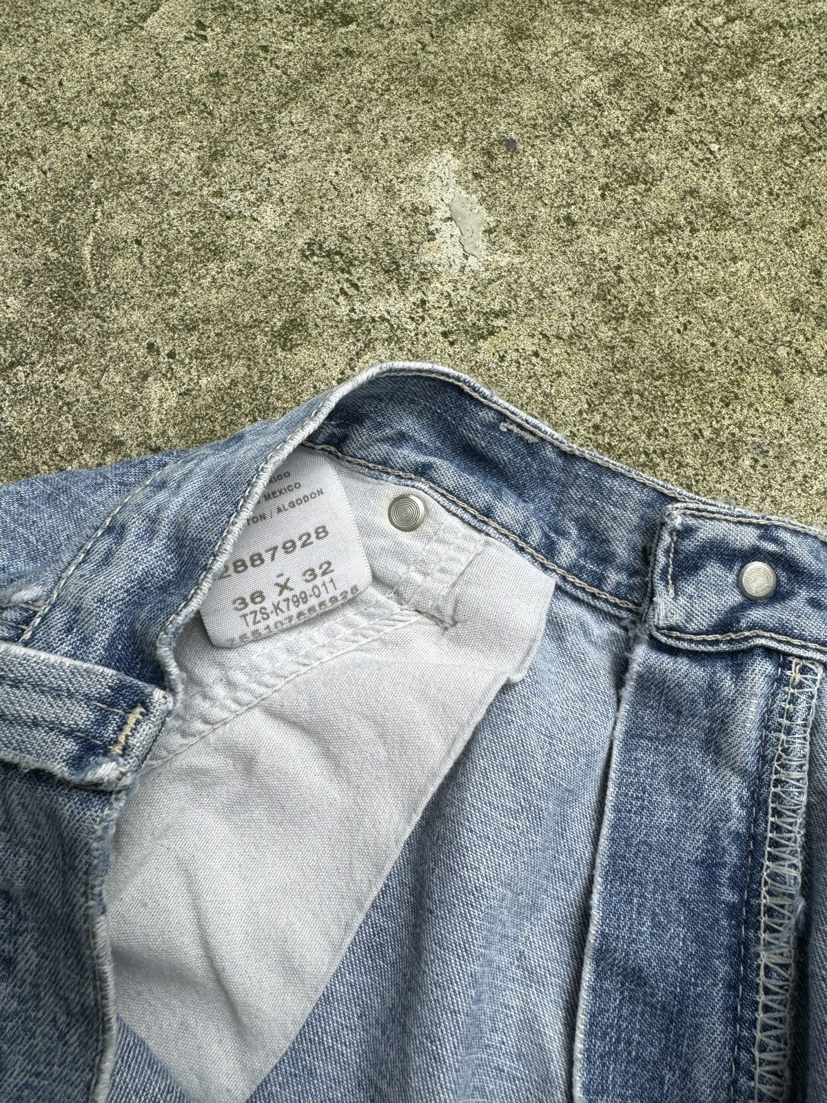 Vintage Faded Light Wash Lee Thrashed Carpenter Jeans ERD Grunge Size US 36 / EU 52 - 11 Thumbnail