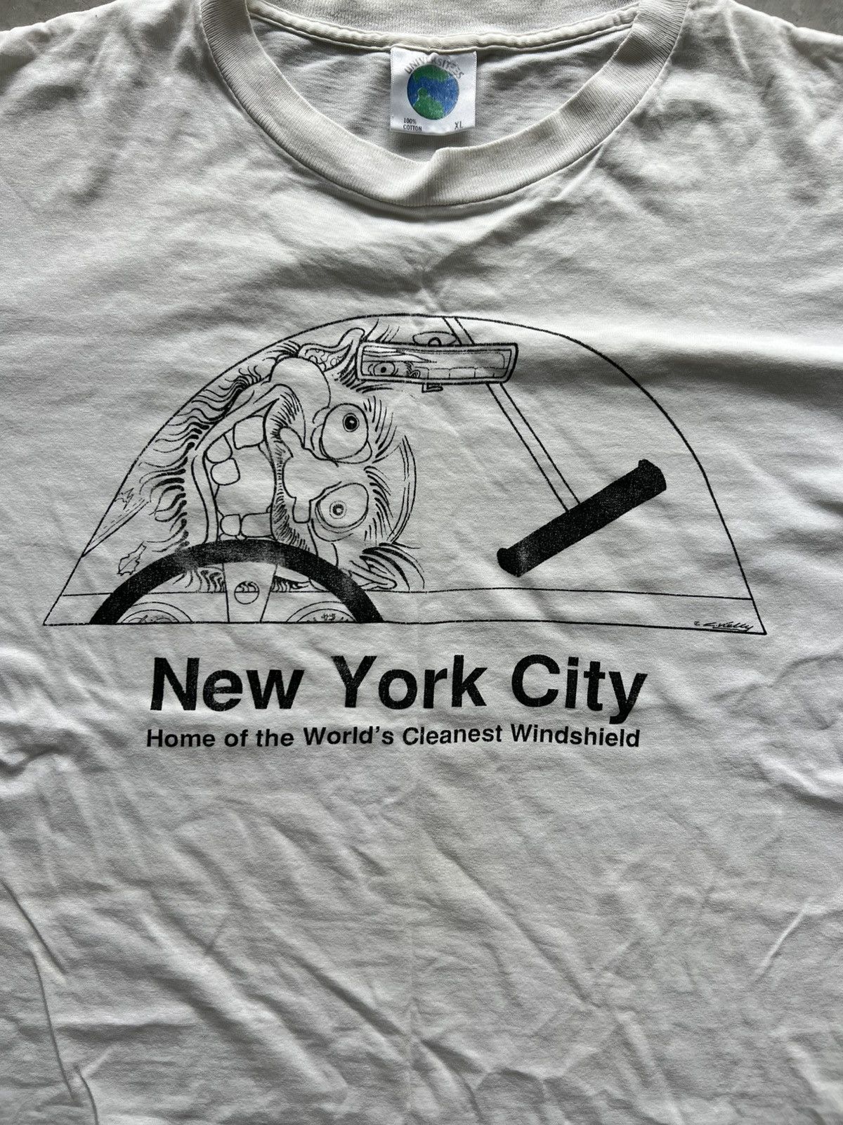 Vintage Vintage 90’s NYC Cleanest Windshield Tee (XL) Size US XL / EU 56 / 4 - 4 Thumbnail
