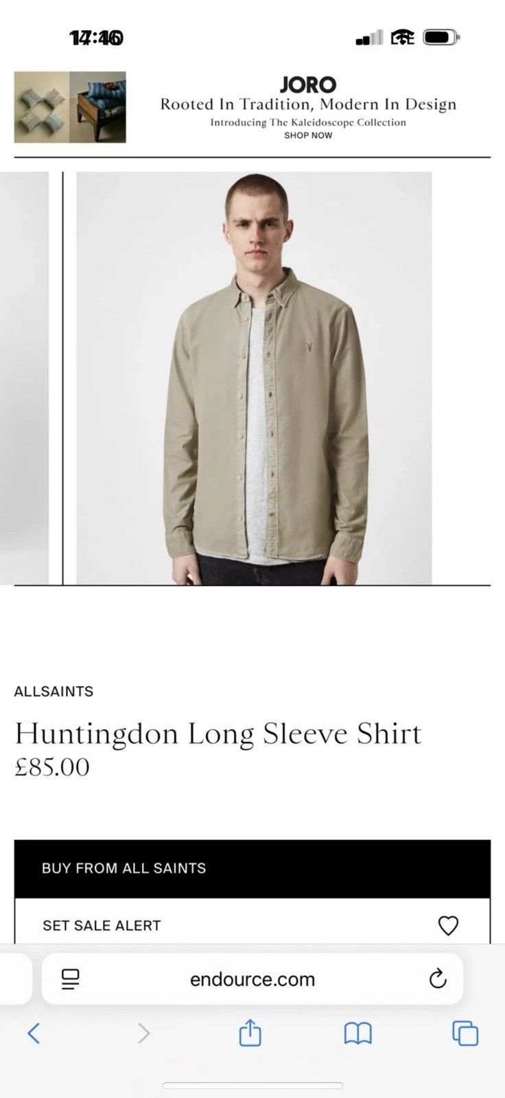 Allsaints ALLSAINTS Huntingdon Long Sleeve Buttons Down Shirt Grey Size US M / EU 48-50 / 2 - 2 Thumbnail